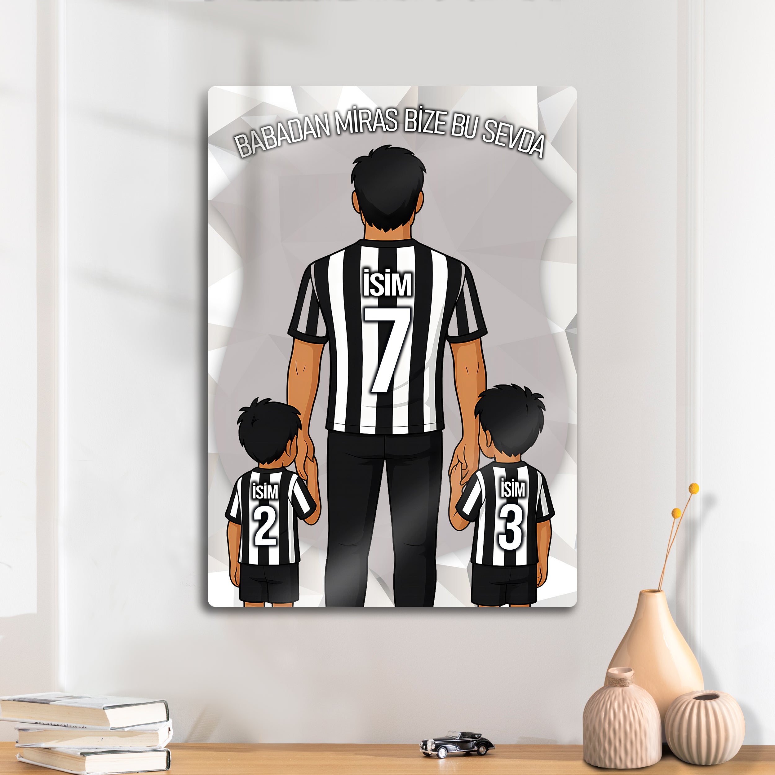 Beşiktaş Baba Oğullar - Kişiselleştirilebilir Metal Tablo