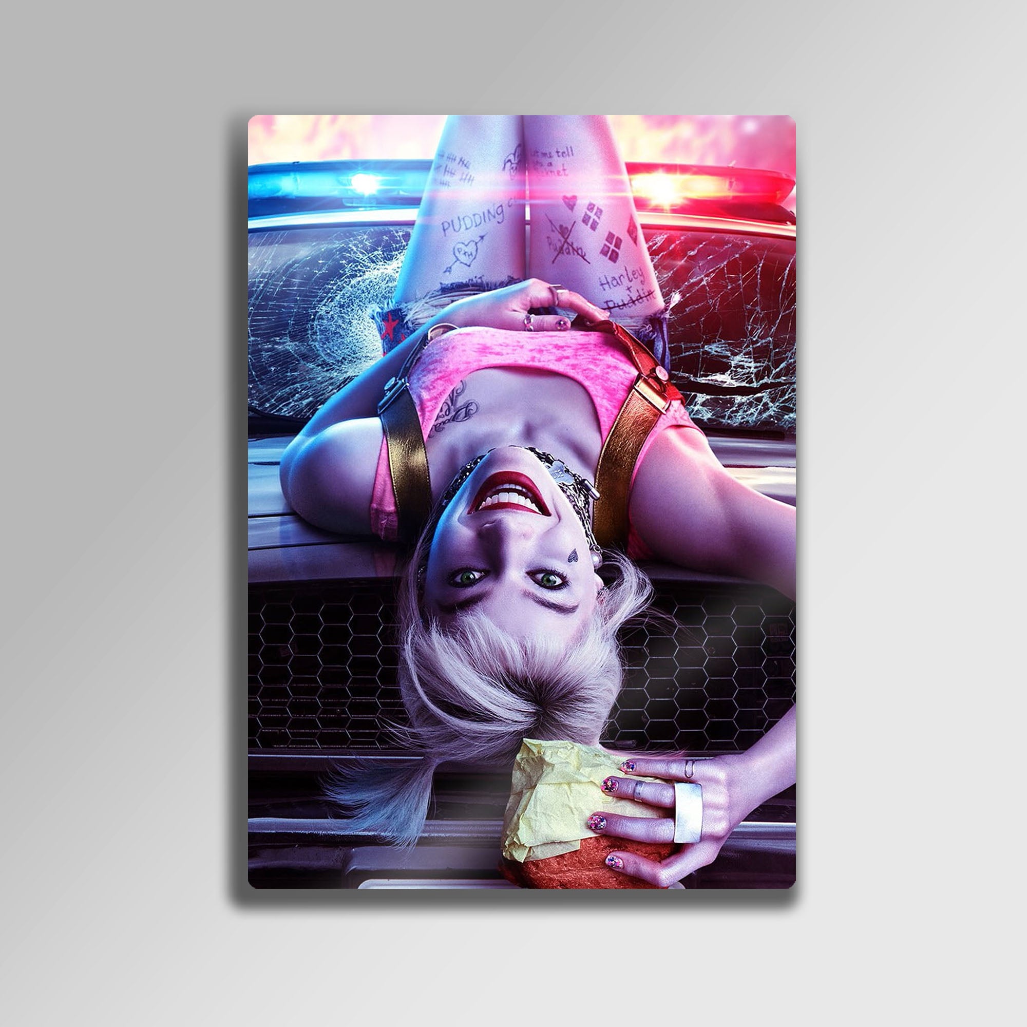 Harley Quinn Suicide Squad Çizim Tasarım - Metal Tablo