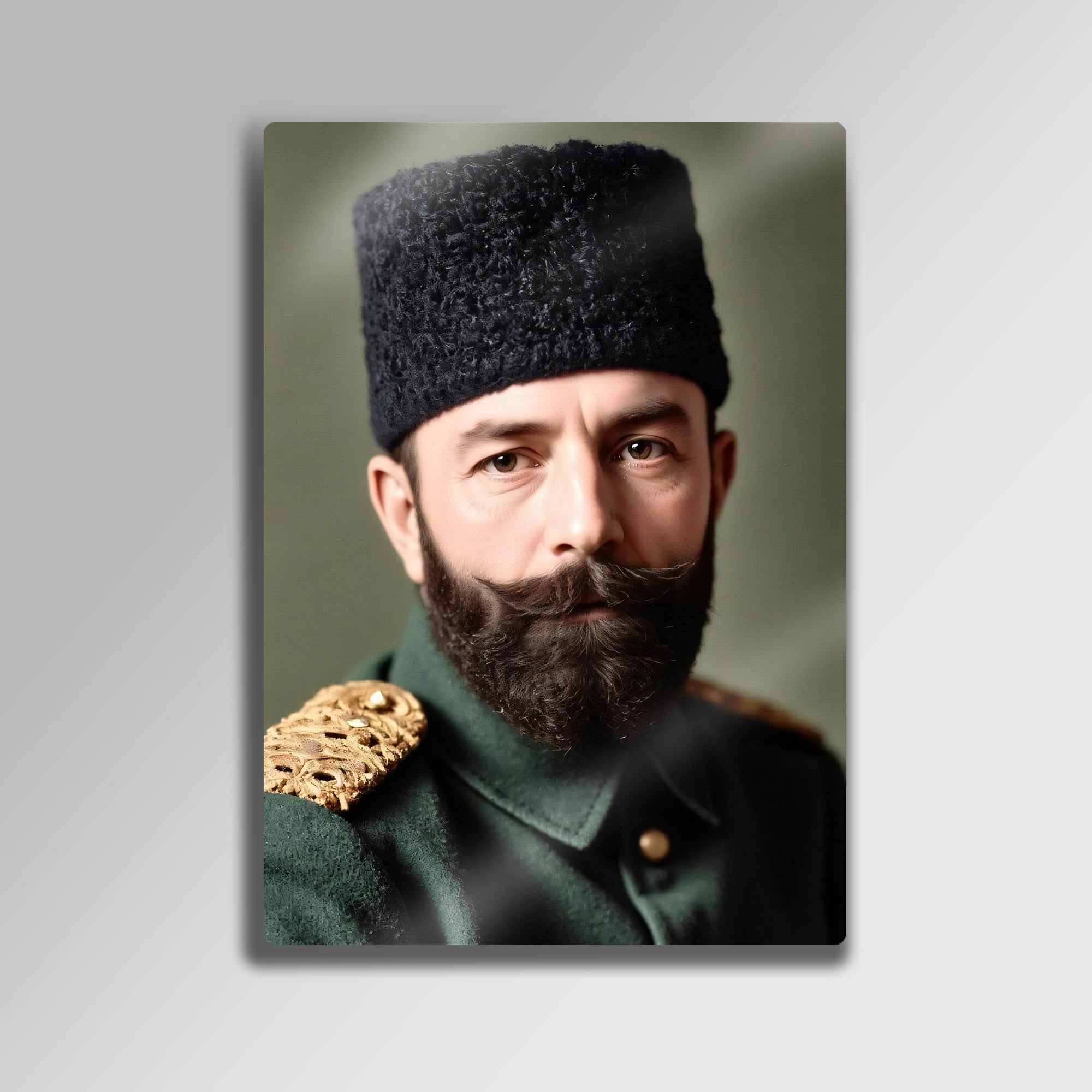 Cemal Paşa Portresi Metal Tablo – Tarihi Osmanlı Figürü