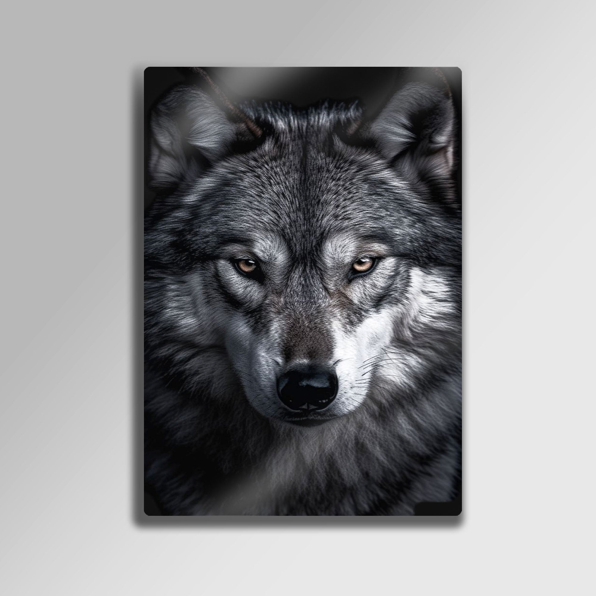 Asil Kurt Portresi - Metal Tablo