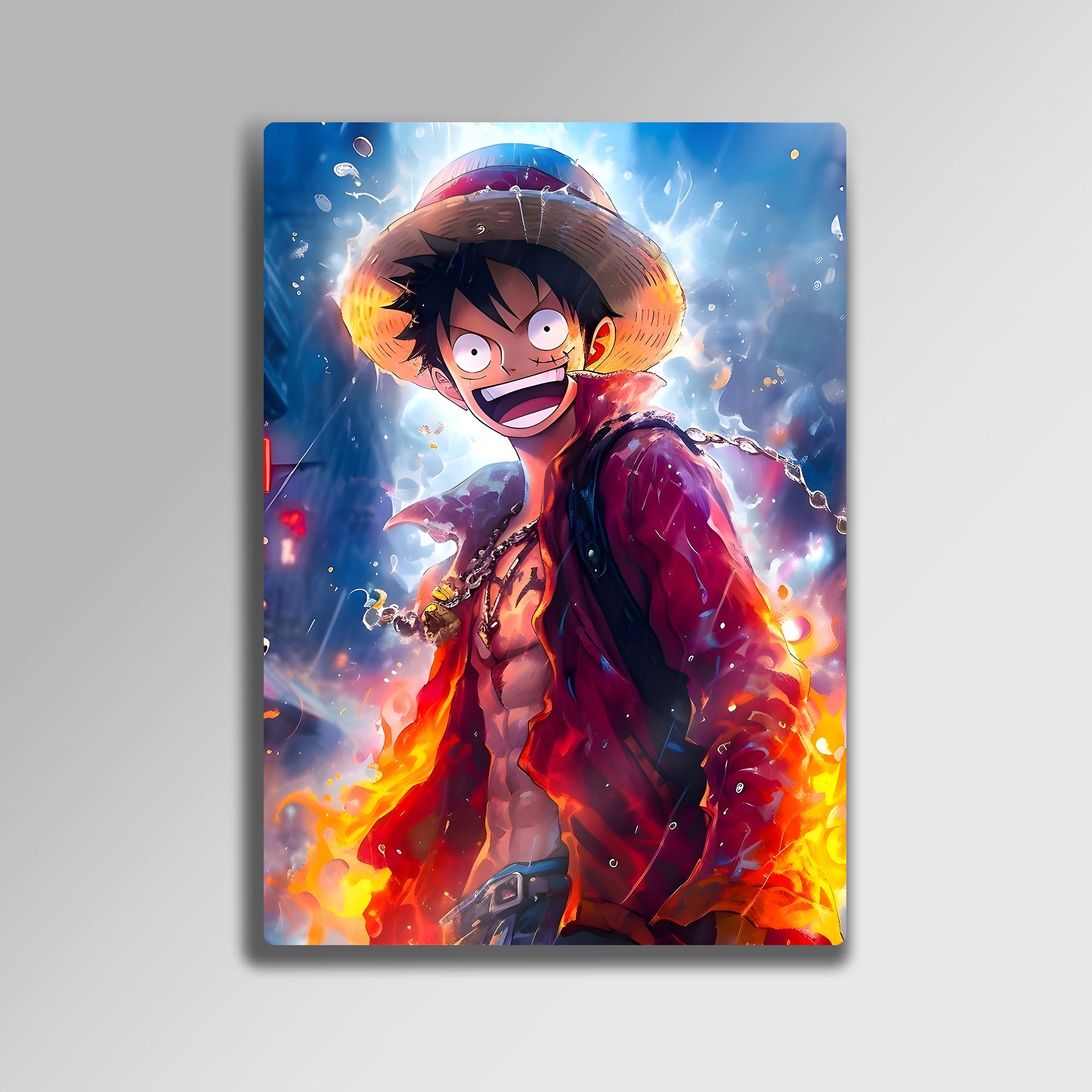 One Piece Monkey D. Luffy - Metal Tablo