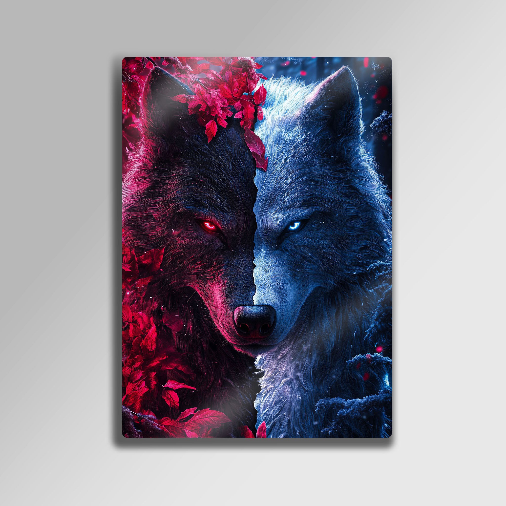 Ateş ve Buz Kurtları - Metal Tablo