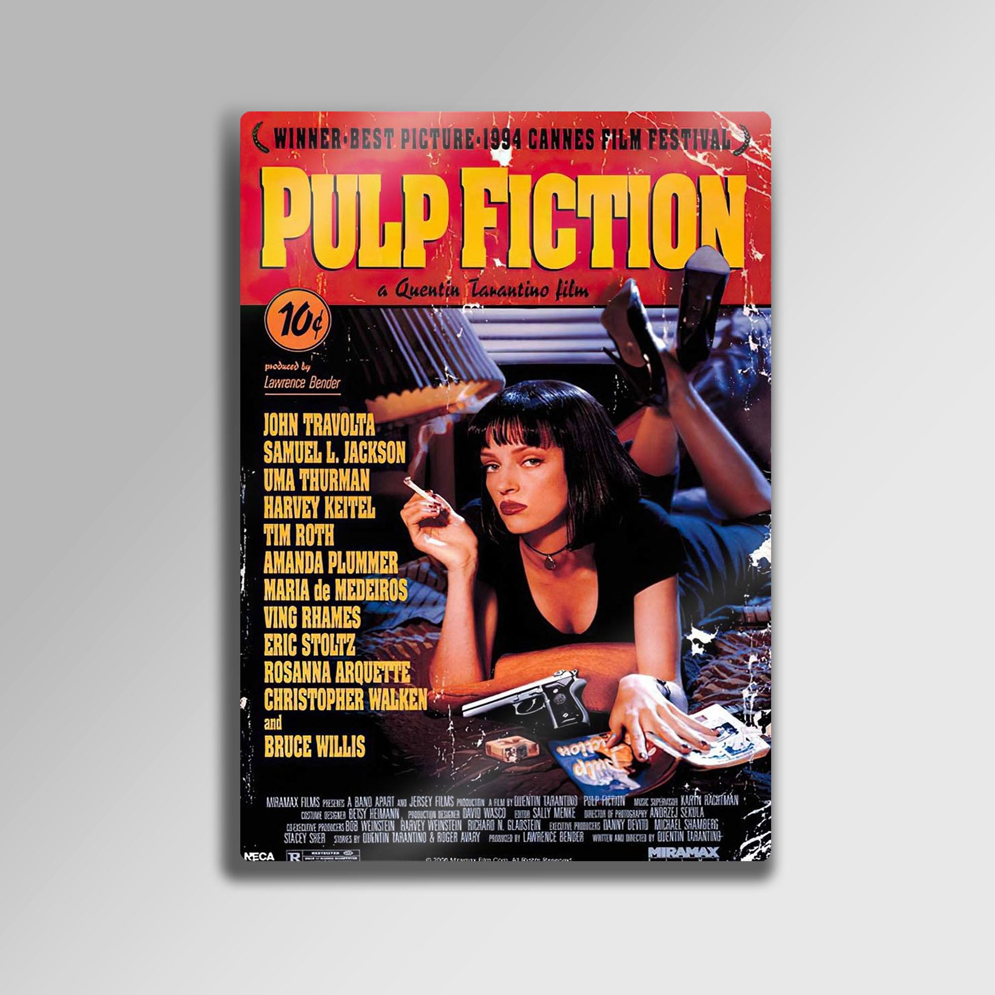 Pulp Fiction Film Afişi - Metal Tablo