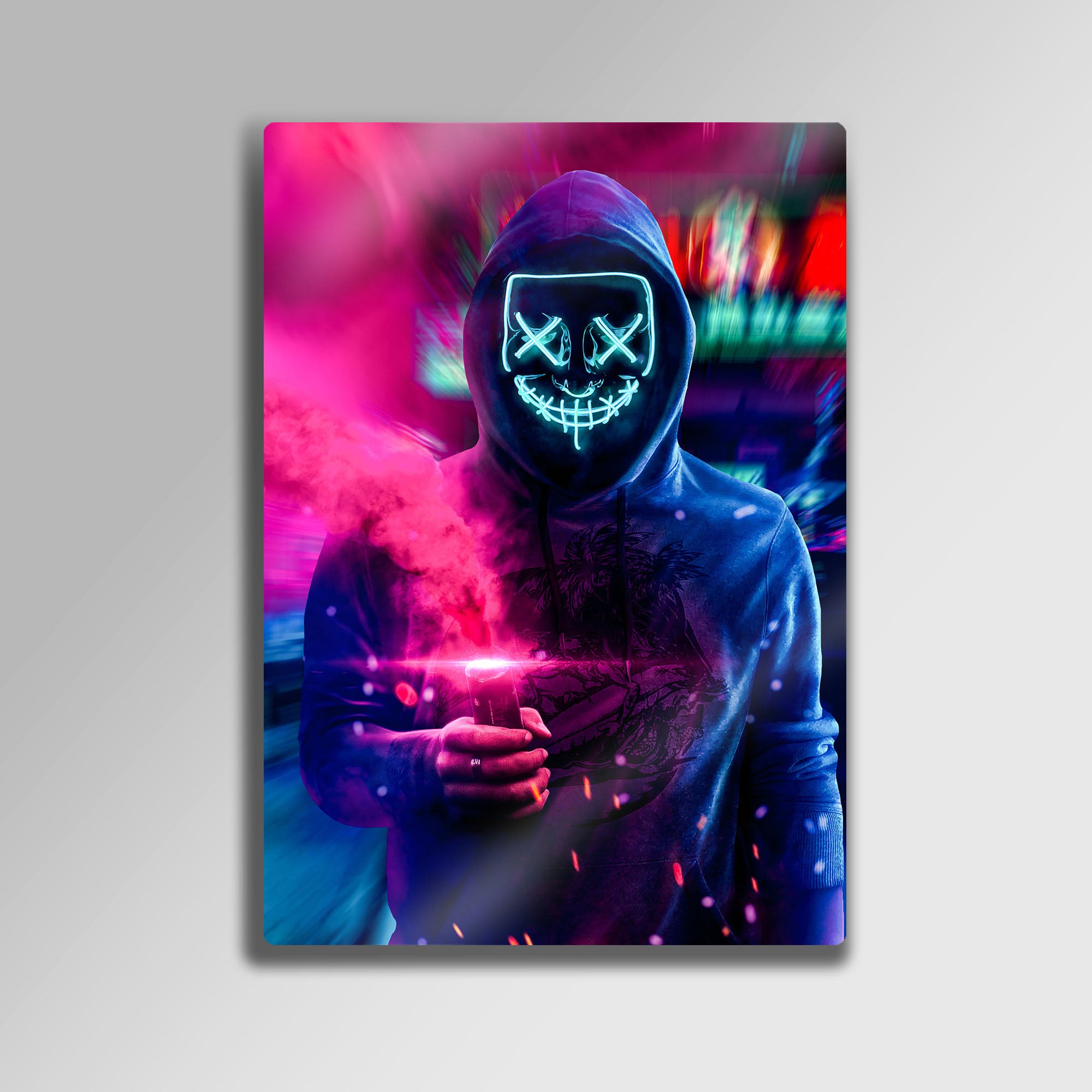 The Purge Neon Maske - Metal Tablo
