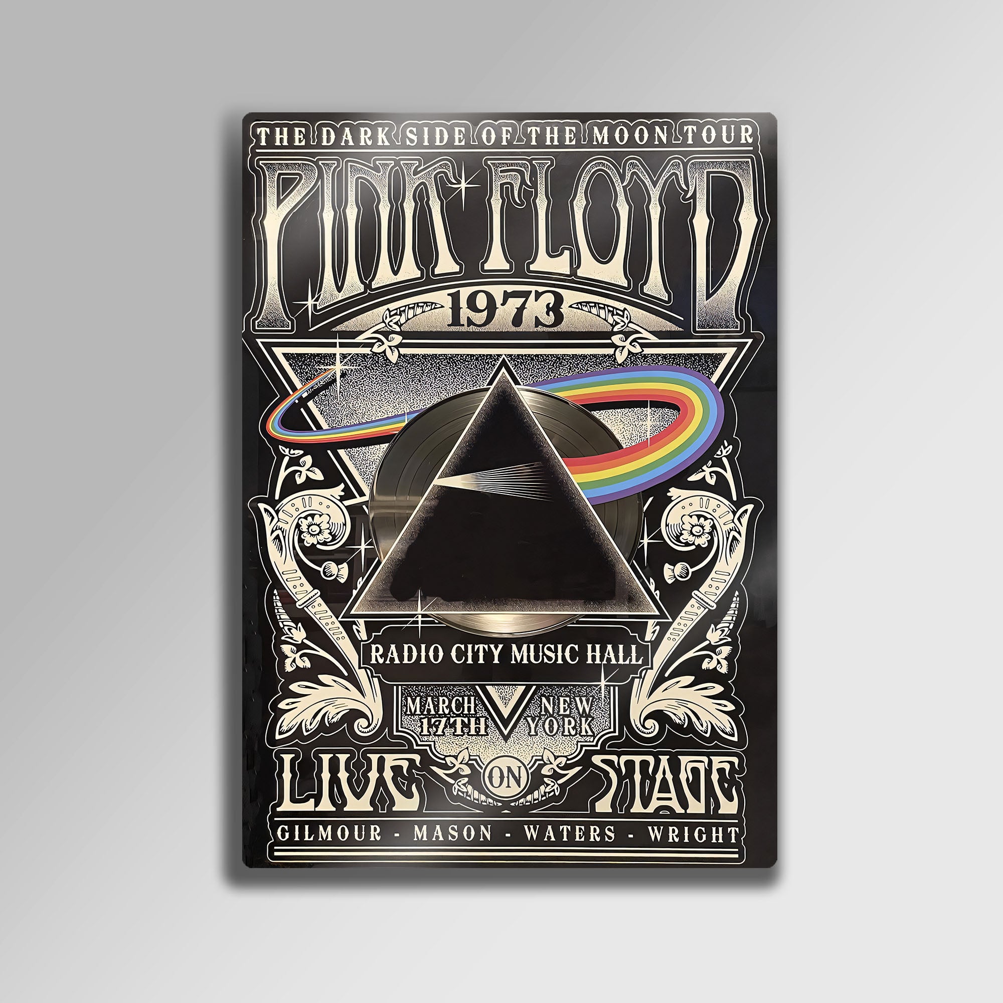Pink Floyd, The Dark Side of the Moon 1973 Konser Afişi, Rock Müzik - Metal Tablo