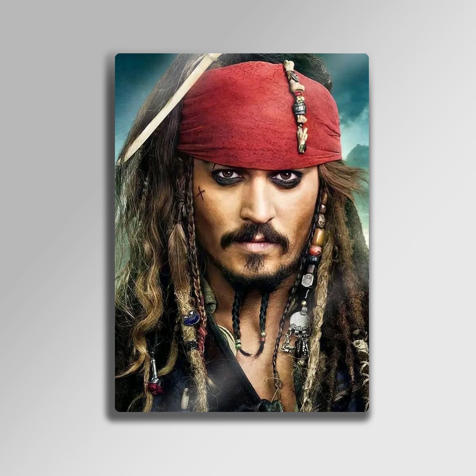 Karayip Korsanları Jack Sparrow - Metal Tablo
