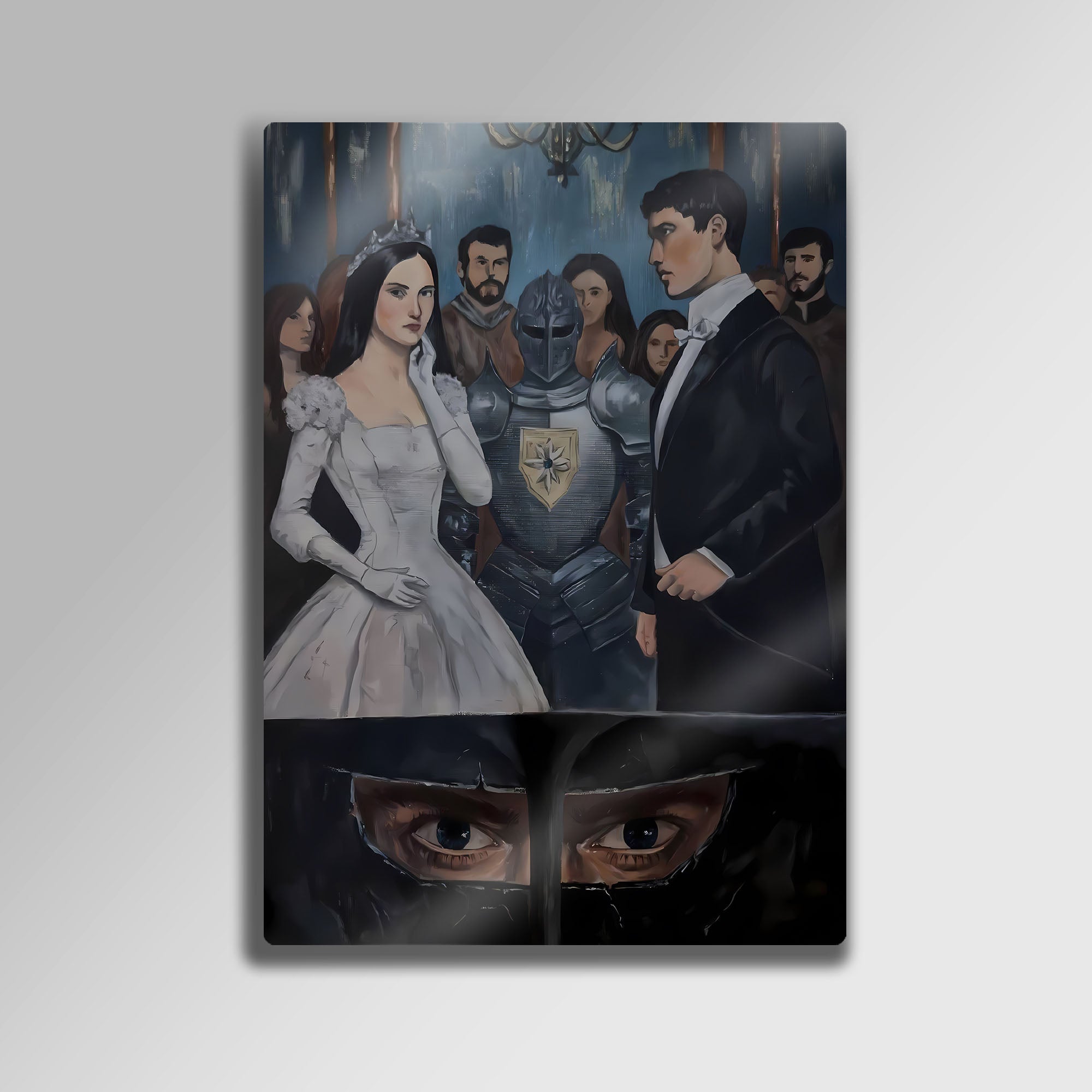 Şövalye ve Prenses Dark Fantasy - Metal Tablo