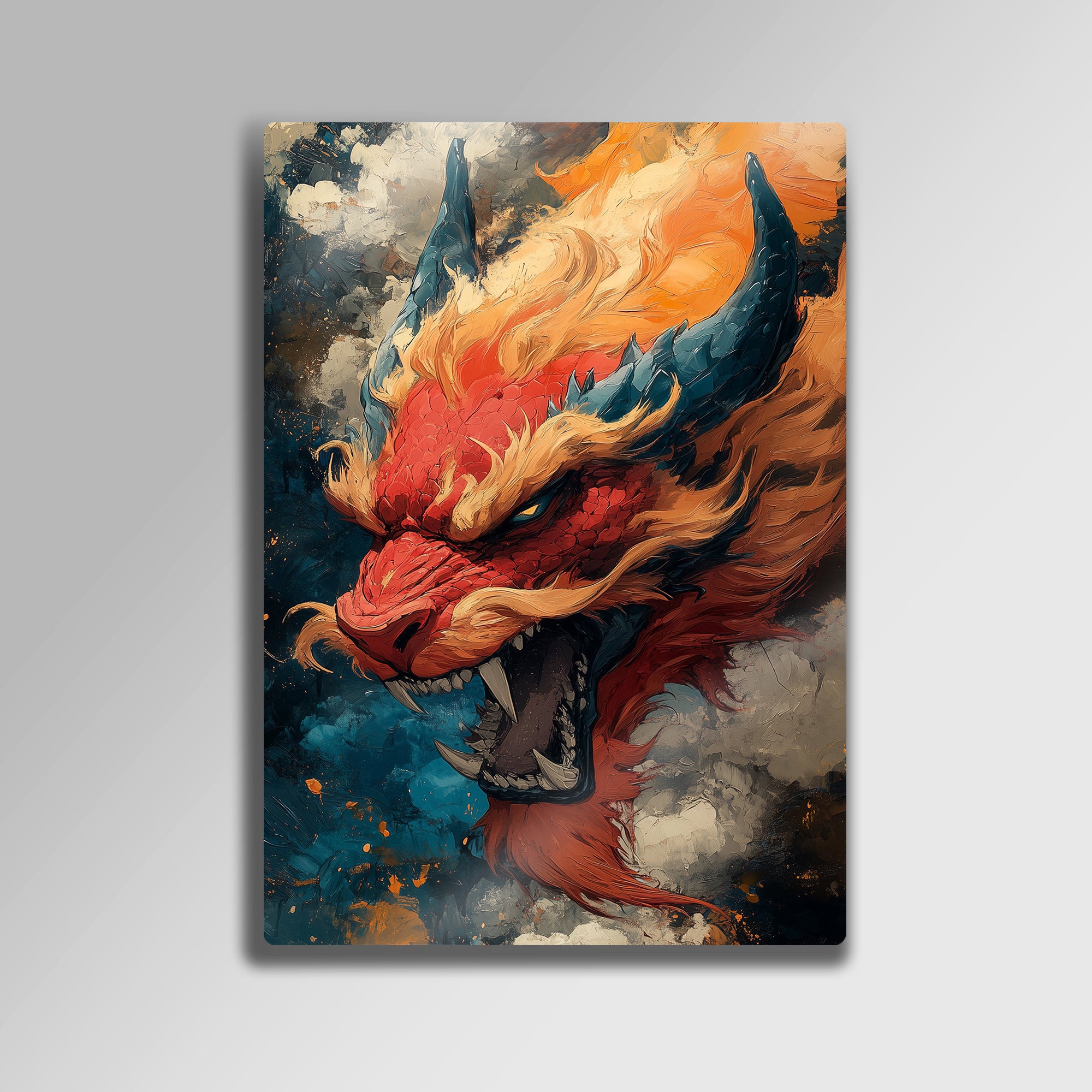 Ateşli Ejderha Sanat Tasarım - Metal Tablo