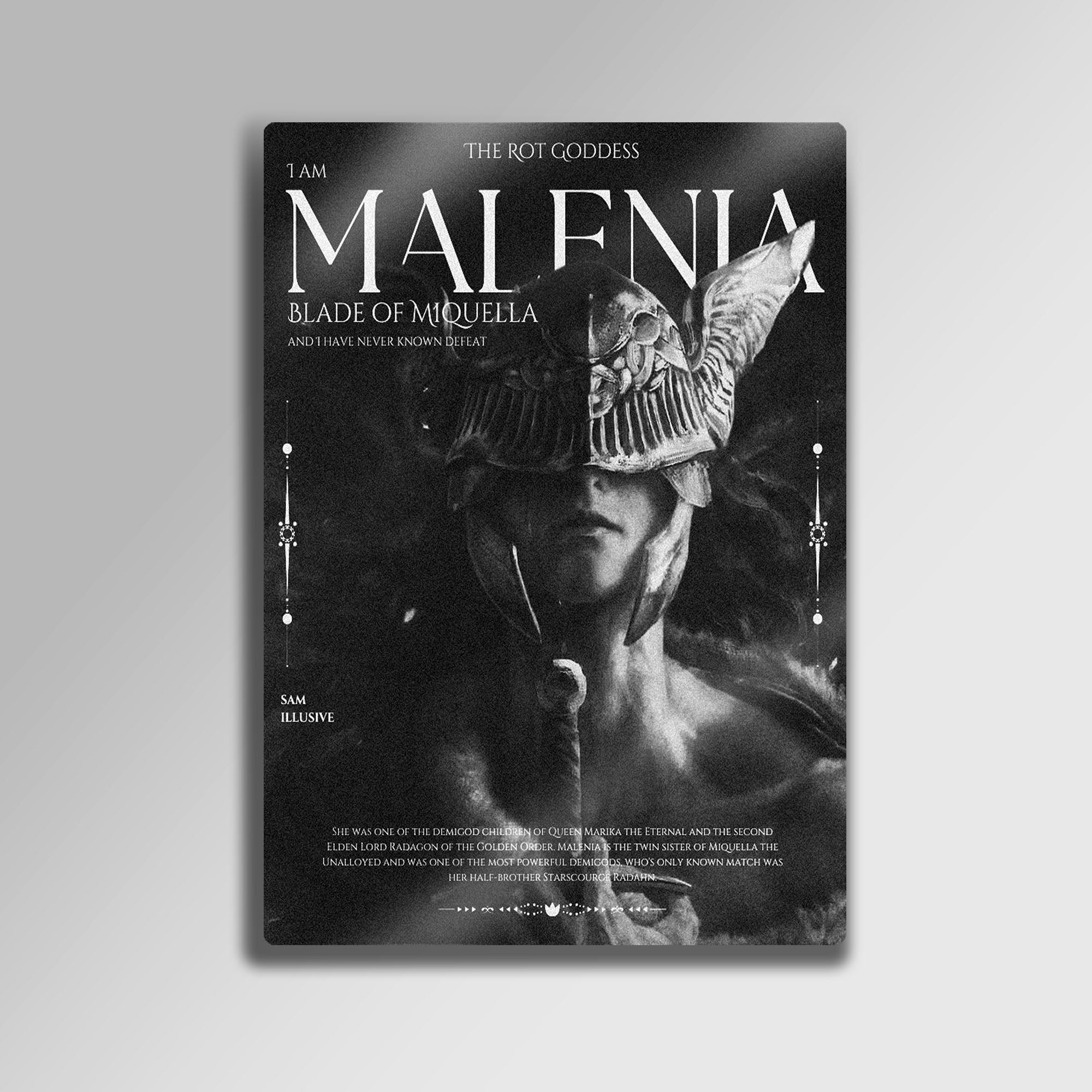 Malenia Elden Ring - Metal Tablo