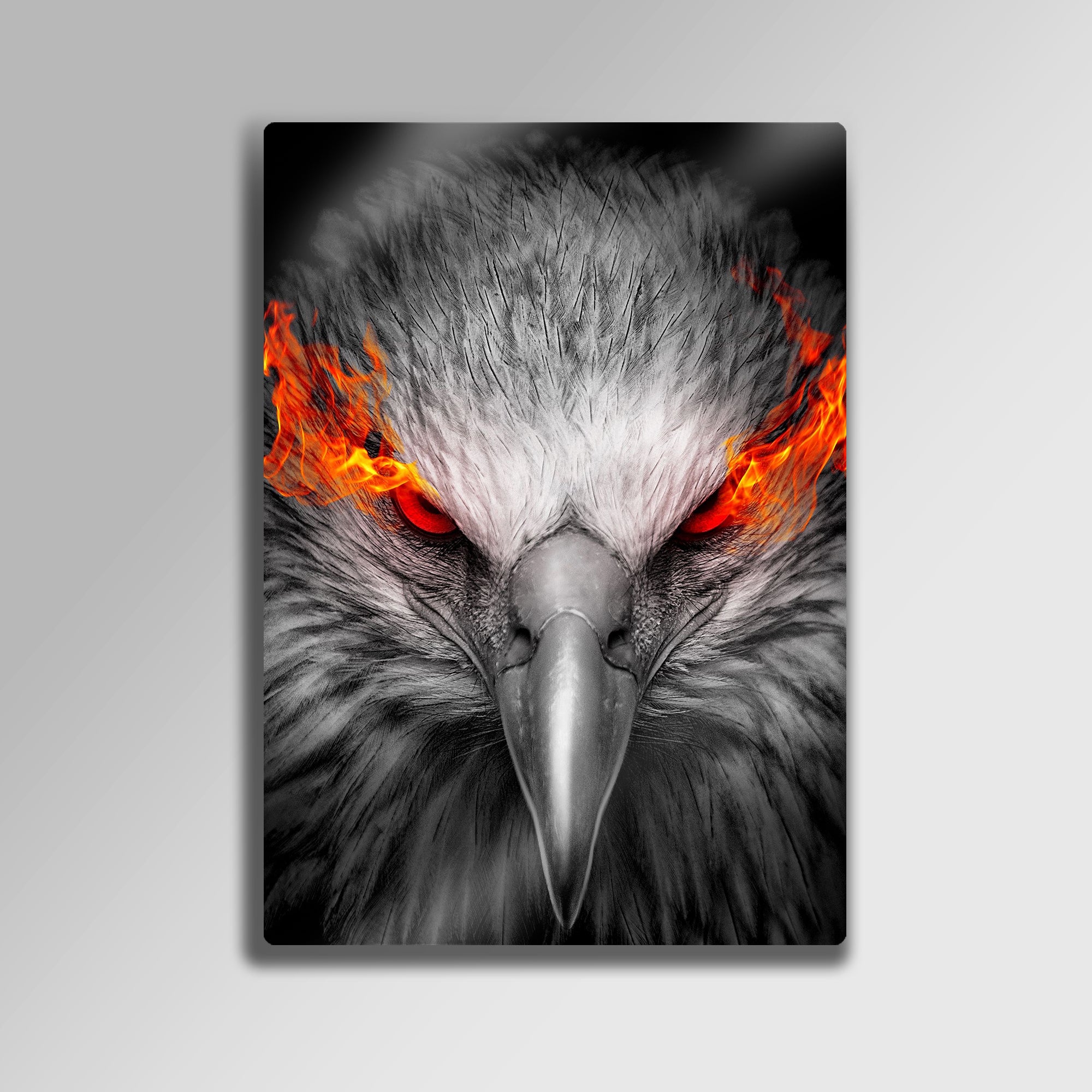 Alevli Kartal Modern Tasarım - Metal Tablo