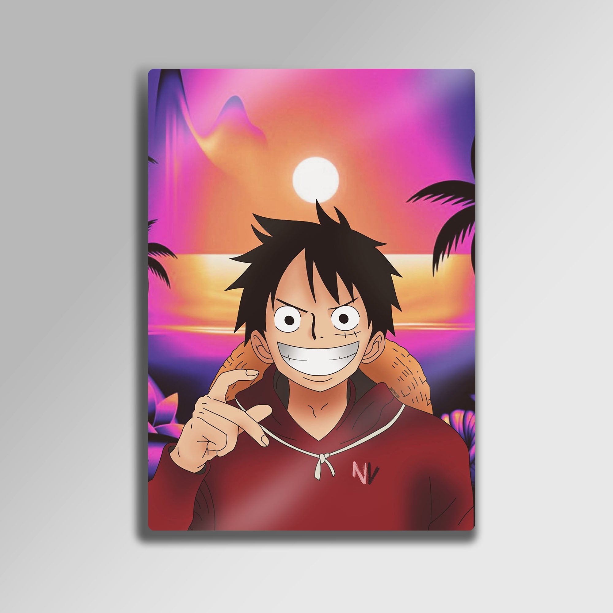 One Piece Monkey D. Luffy - Metal Tablo