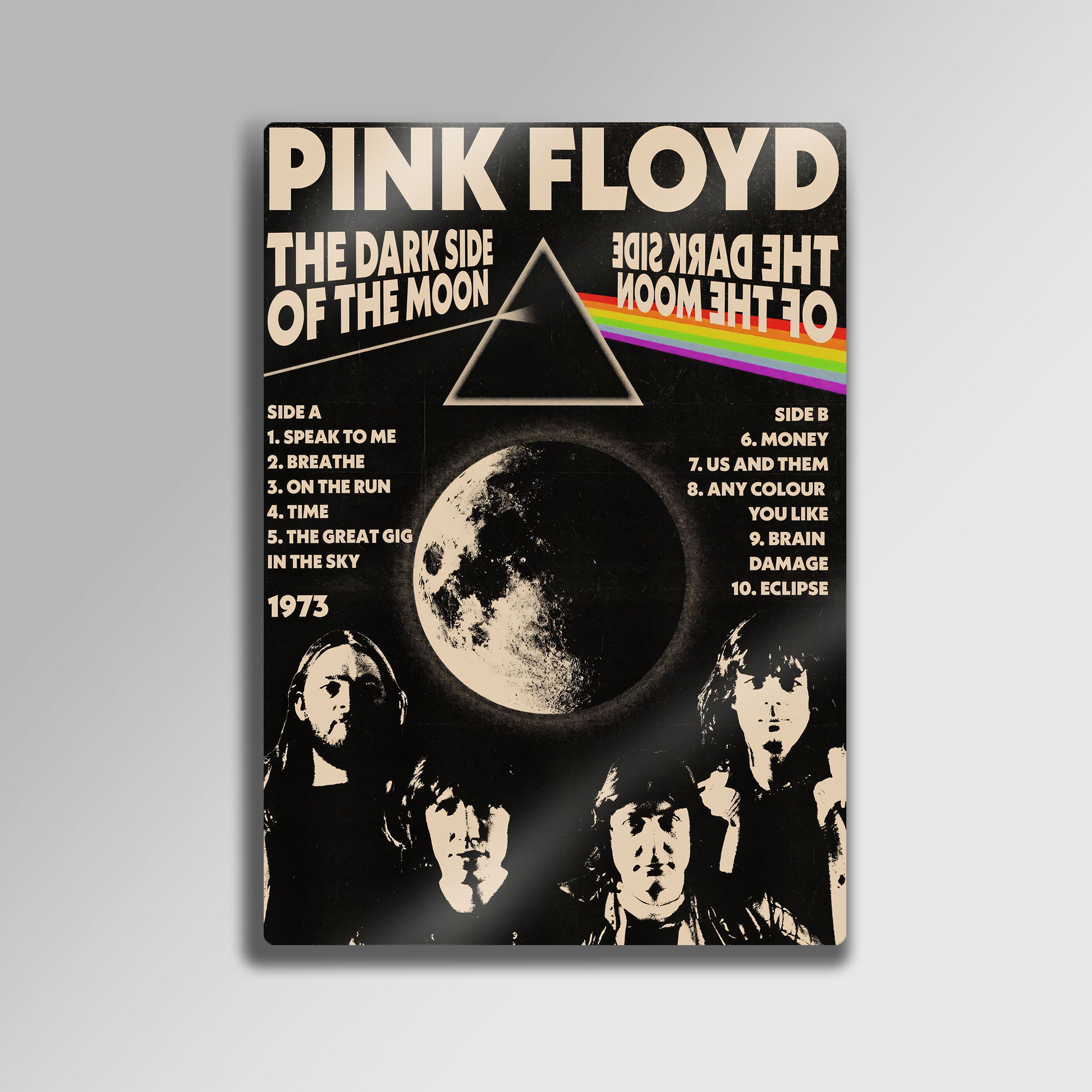 Pink Floyd, The Dark Side of the Moon Albüm Kapak - Metal Tablo