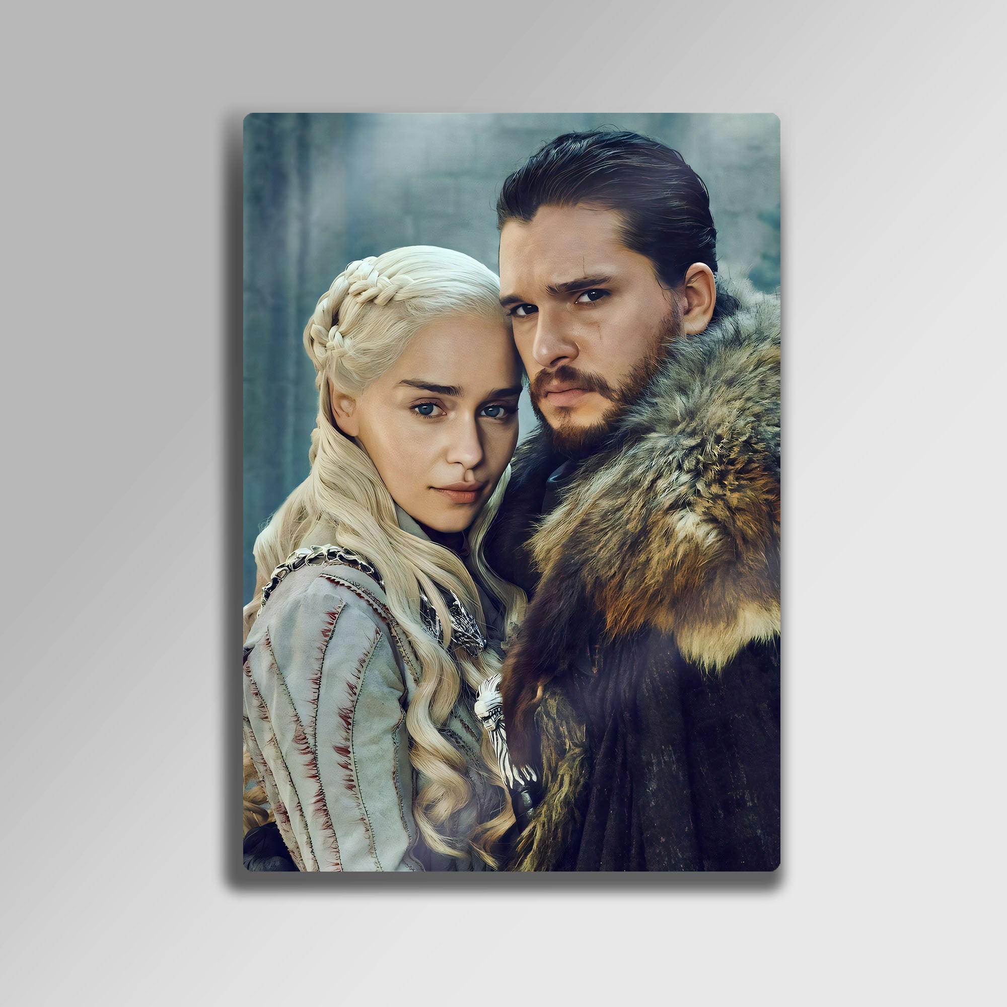 Game of Thrones, Jon Snow Daenerys - Metal Tablo