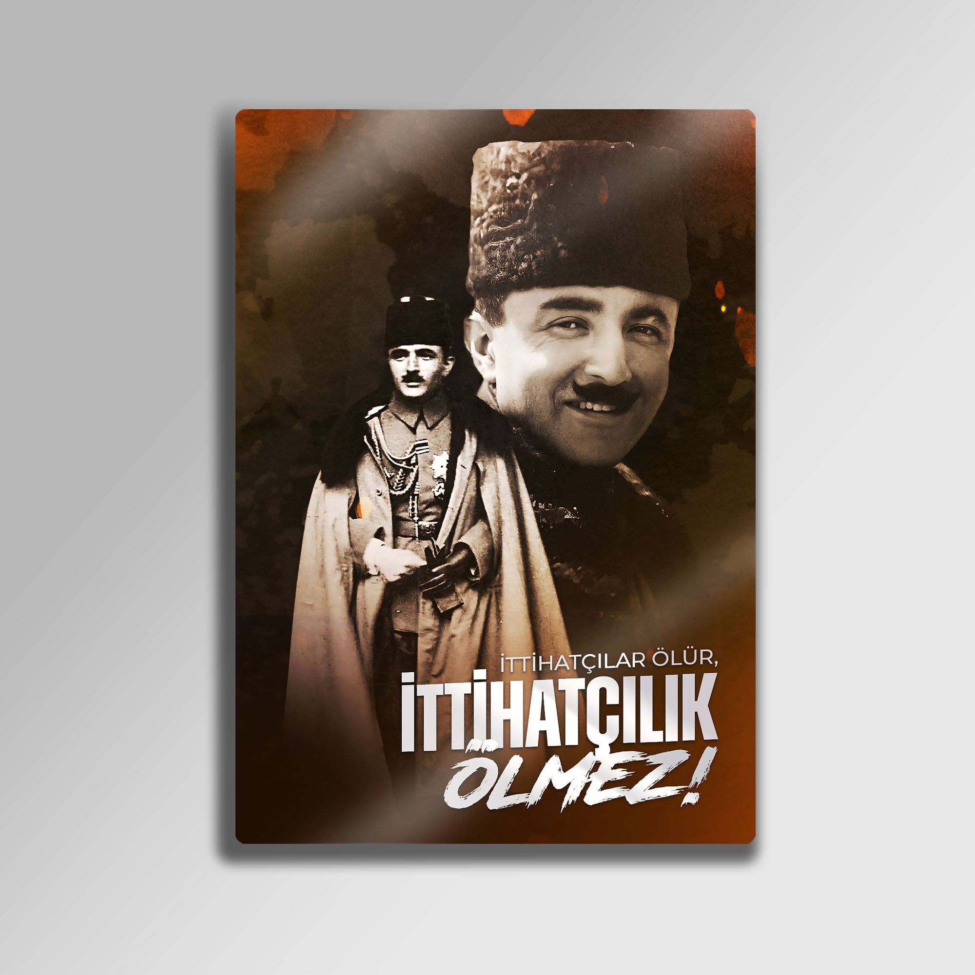 İttihat ve Terakki Lideri Enver Paşa Temalı - Metal Tablo