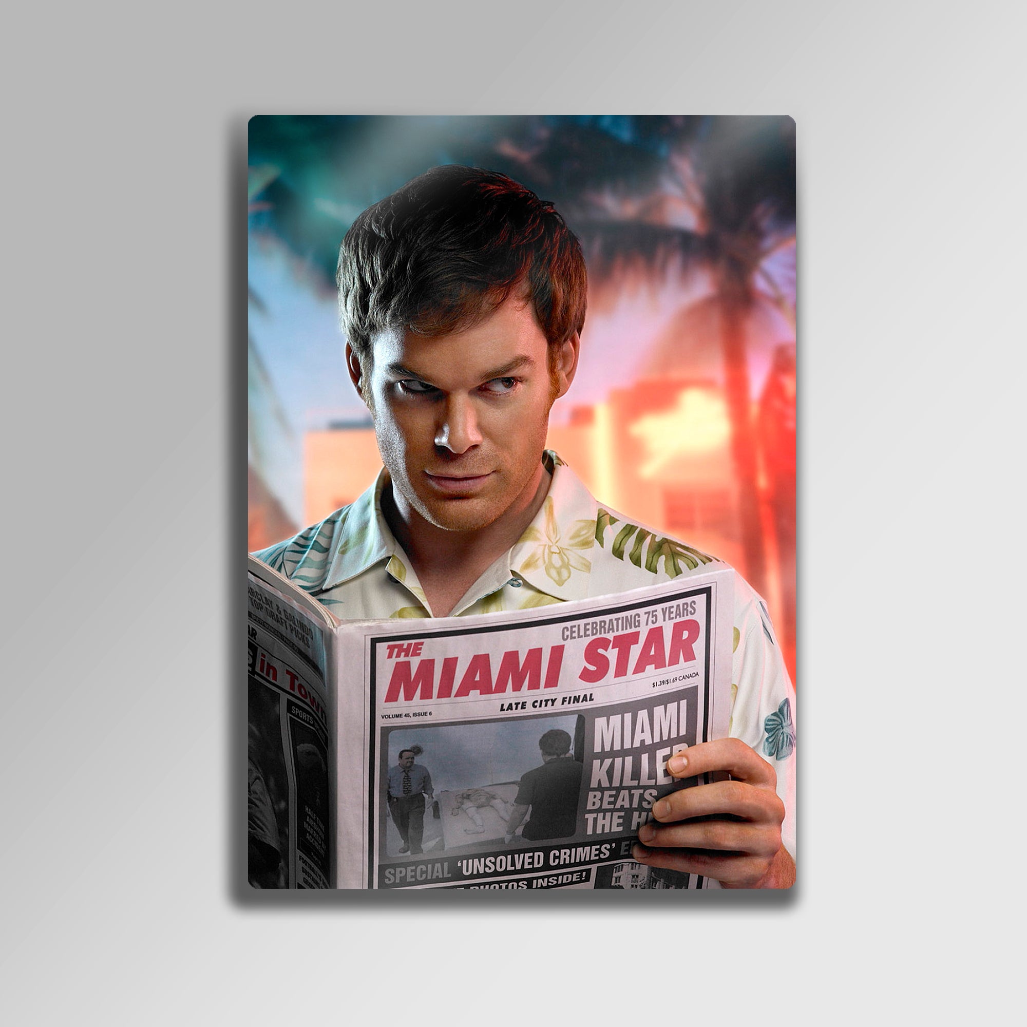 Dexter Miami Star Gazete Sahnesi - Metal Tablo