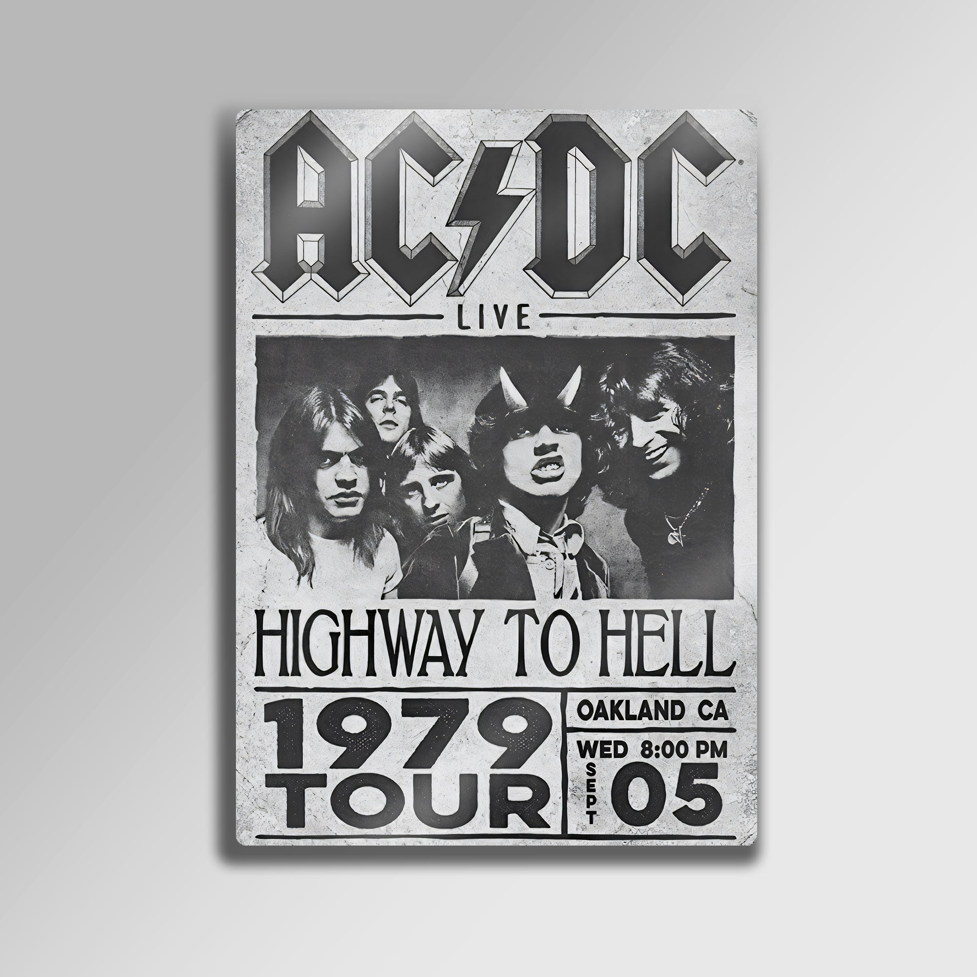ACDC Tablosu Highway to Hell 1979 Tour - Metal Tablo