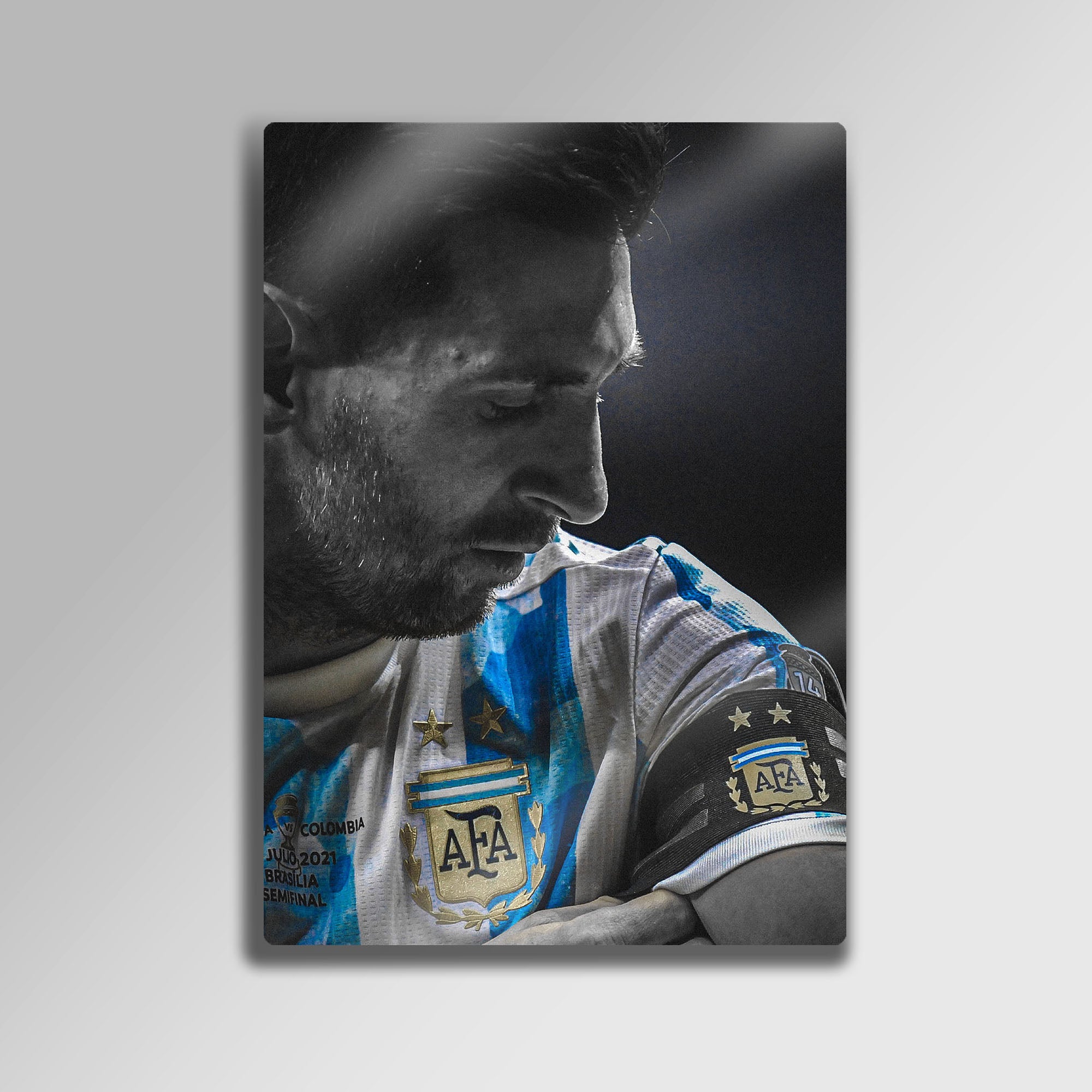 Messi Argentina - Metal Tablo