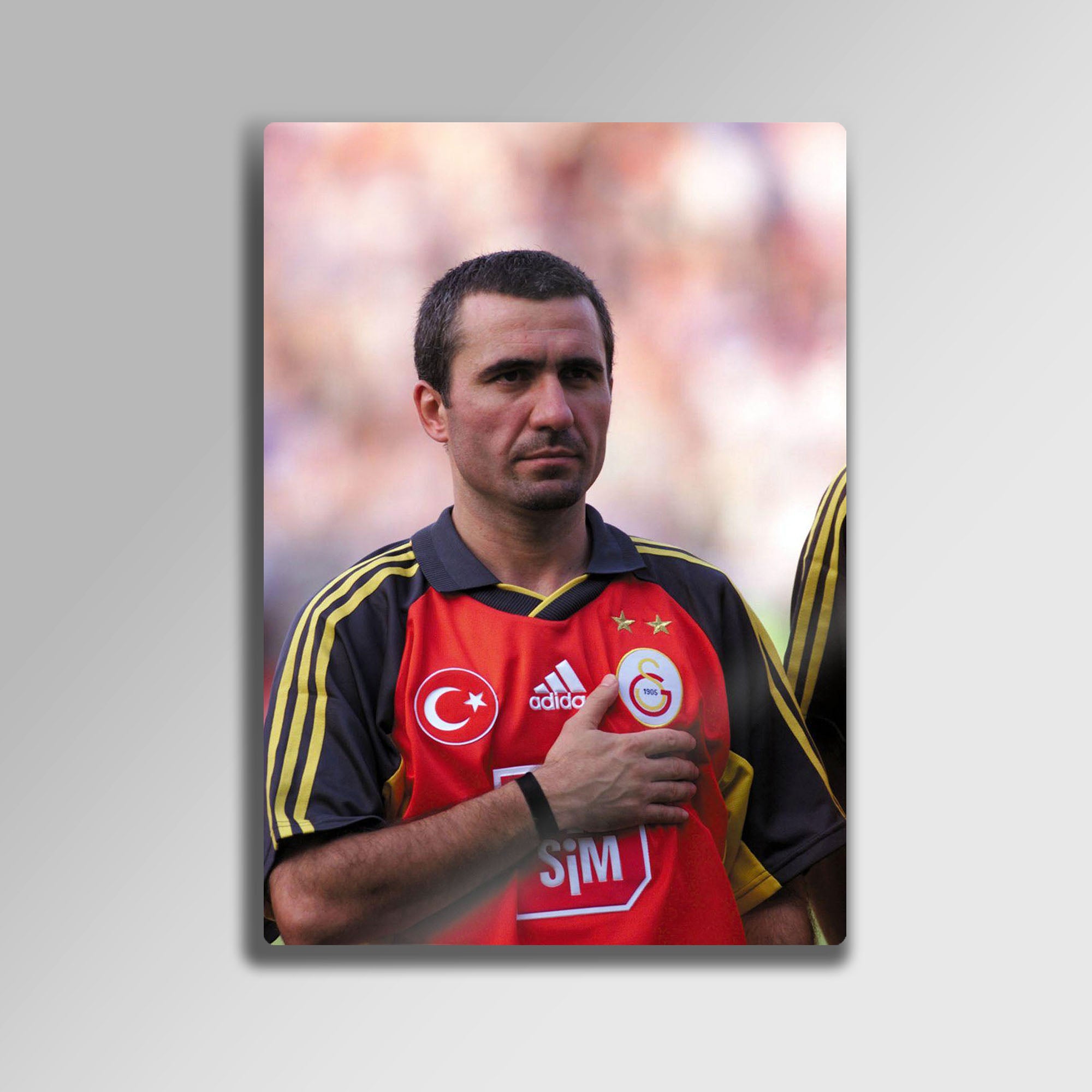 Hagi Galatasaray Efsane Futbolcu Poster Retro - Metal Tablo