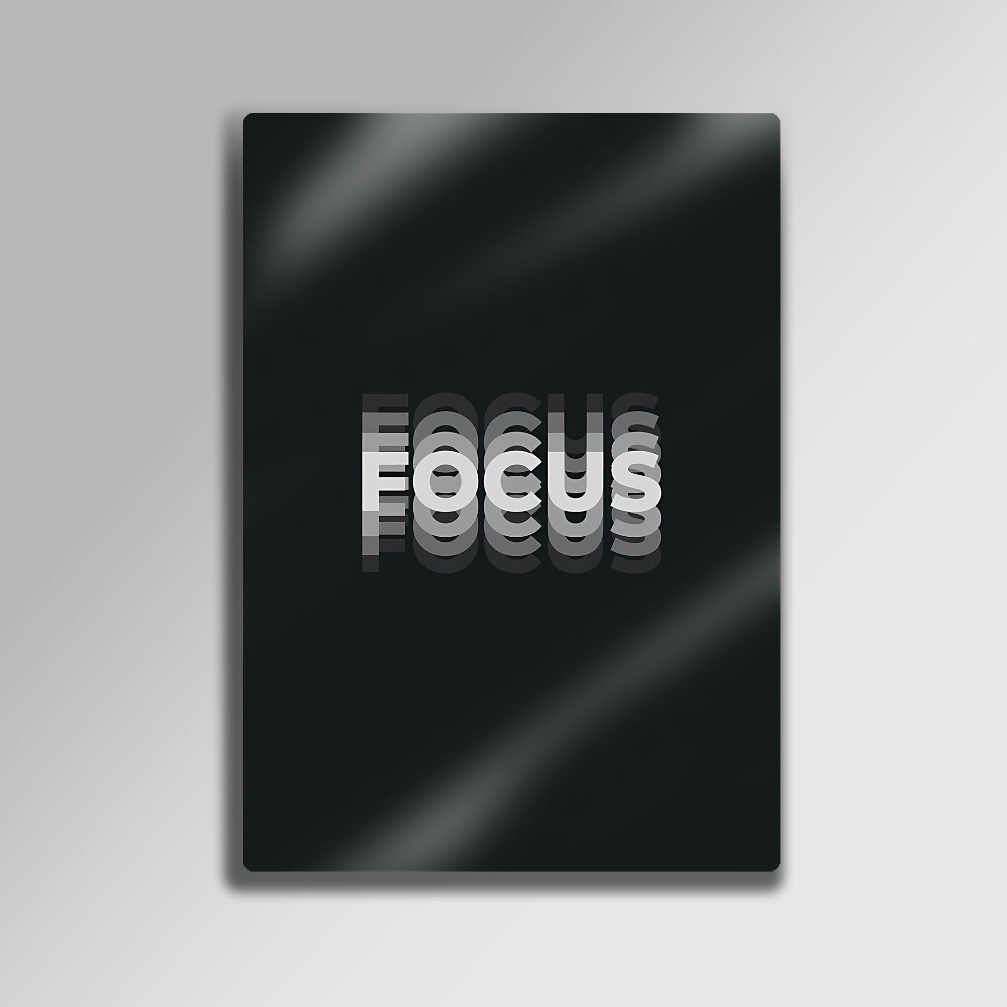 Focus, Minimalist Modern Duvar Dekoru, Motivasyon - Metal Tablo