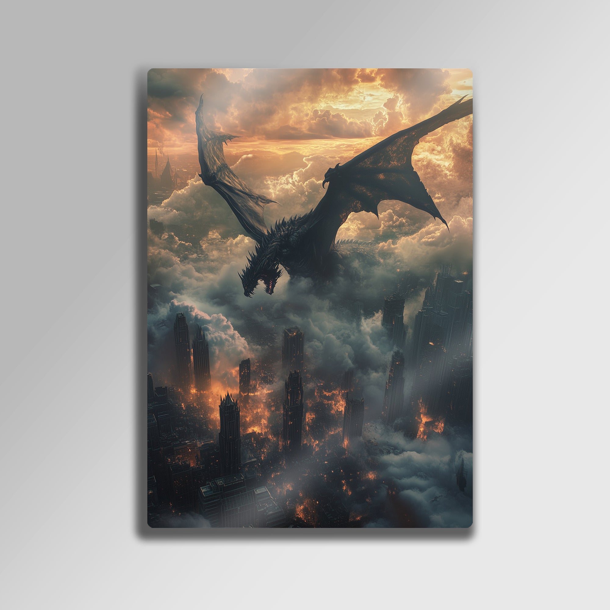 Dragon City Ejderha ve Kıyamet Şehir - Metal Tablo