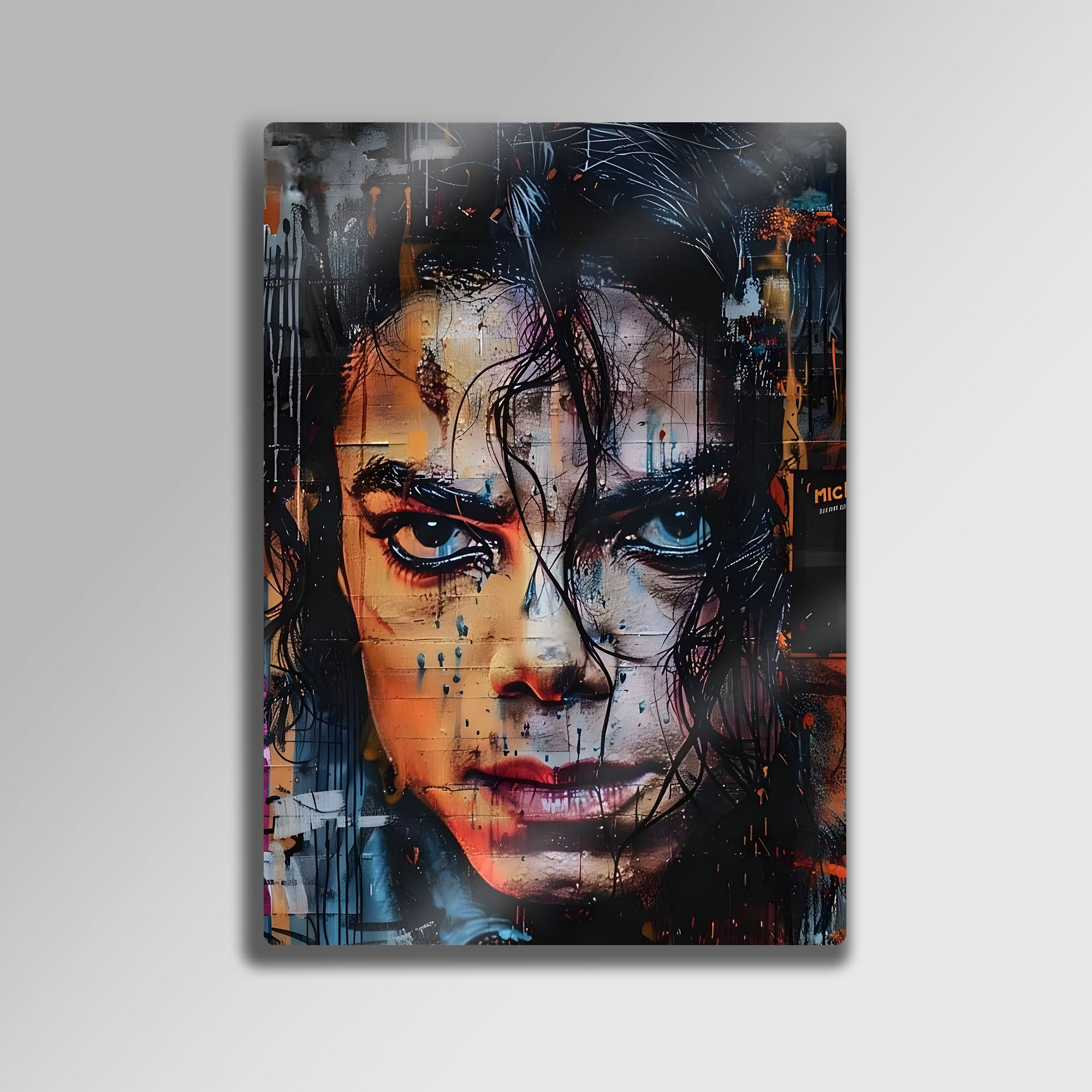 Michael Jackson Street Art - Metal Tablo