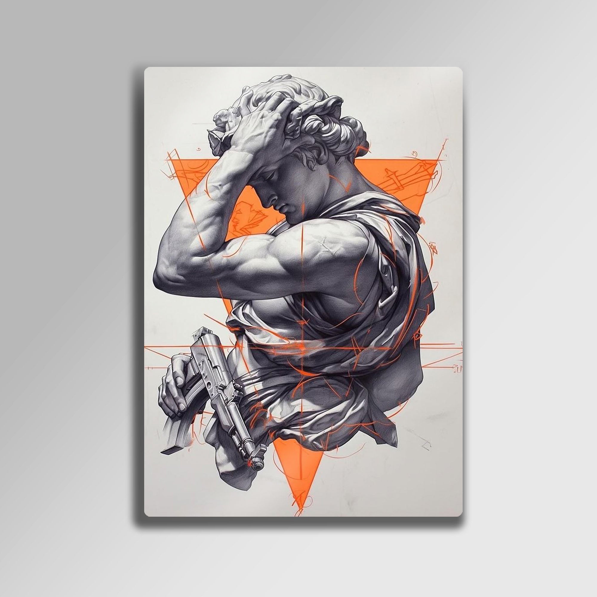 Modern Gladyatör - Metal Tablo