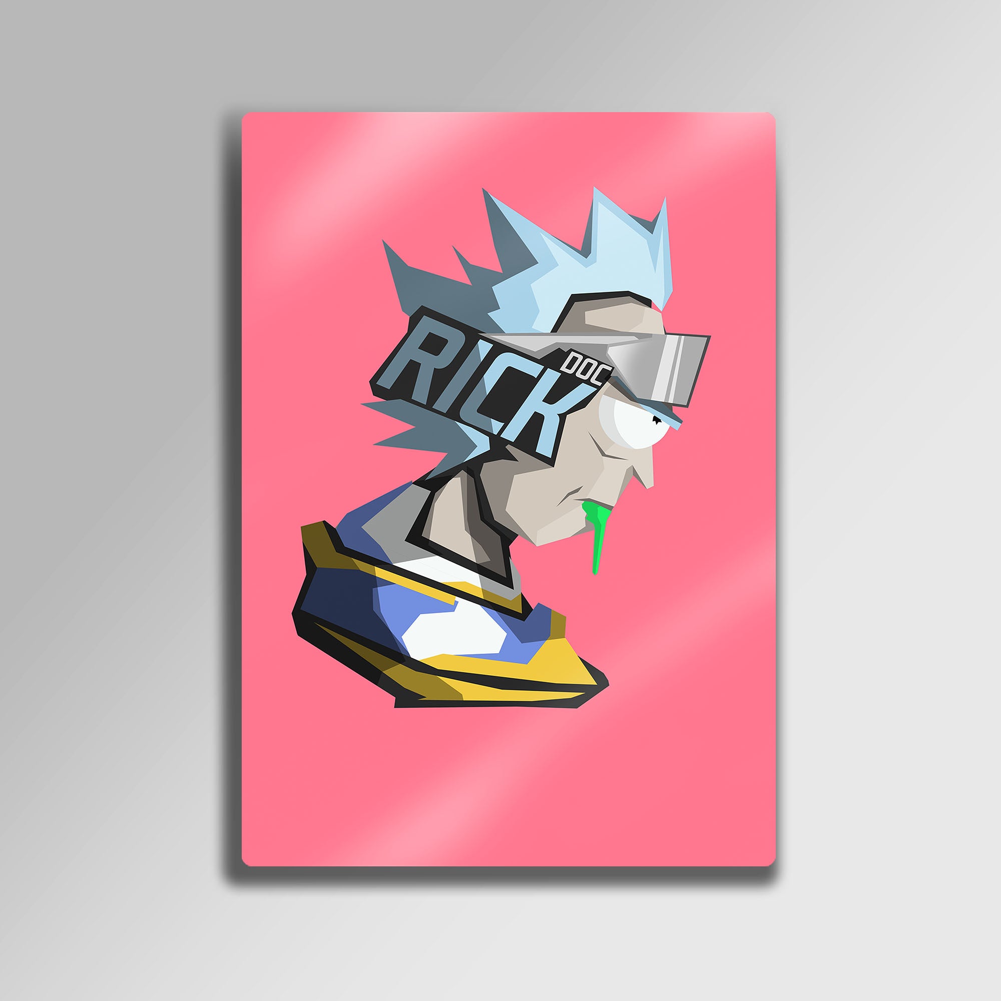 Rick and Morty Fütüristik Rick - Metal Tablo