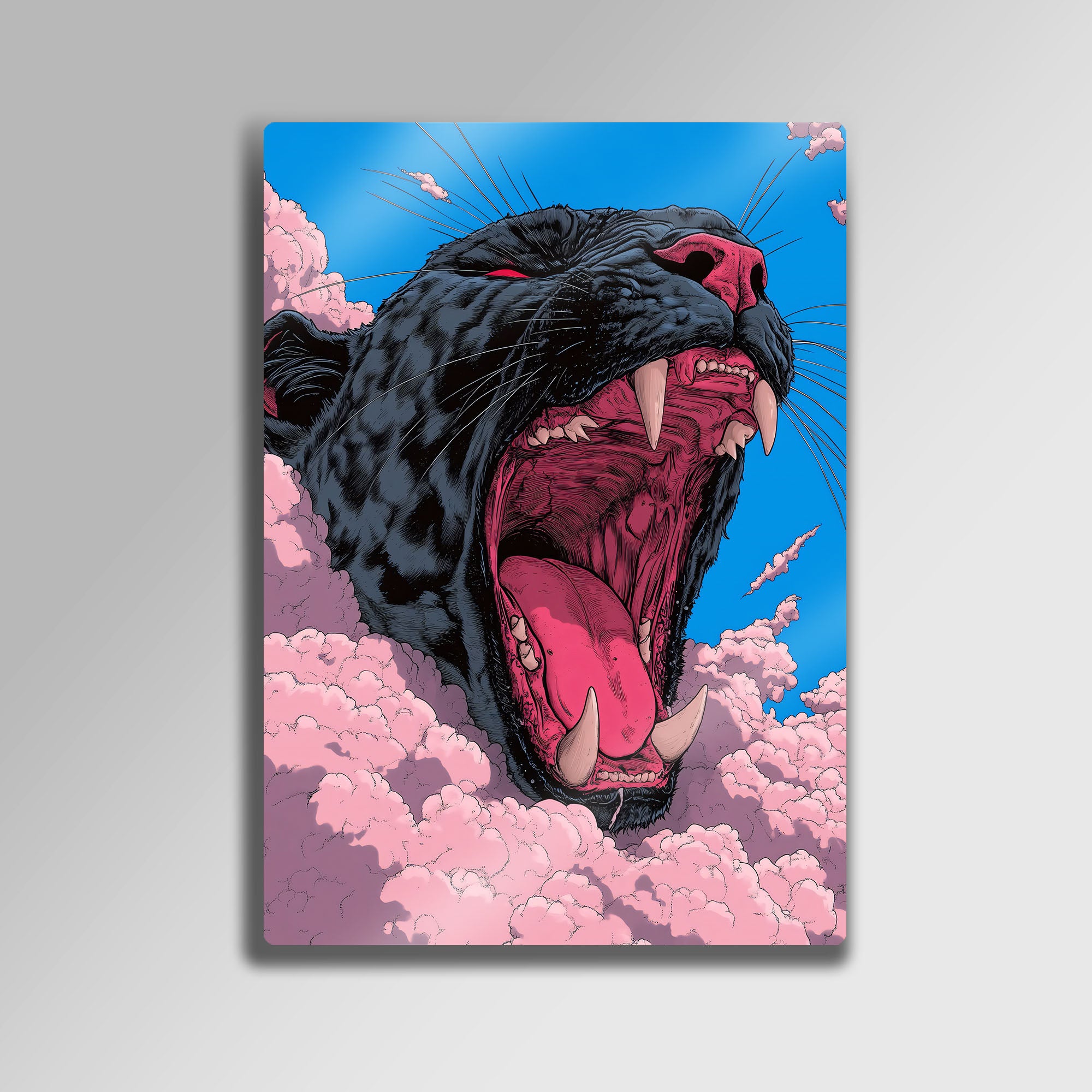 Kükreyen Kara Panter - Metal Tablo