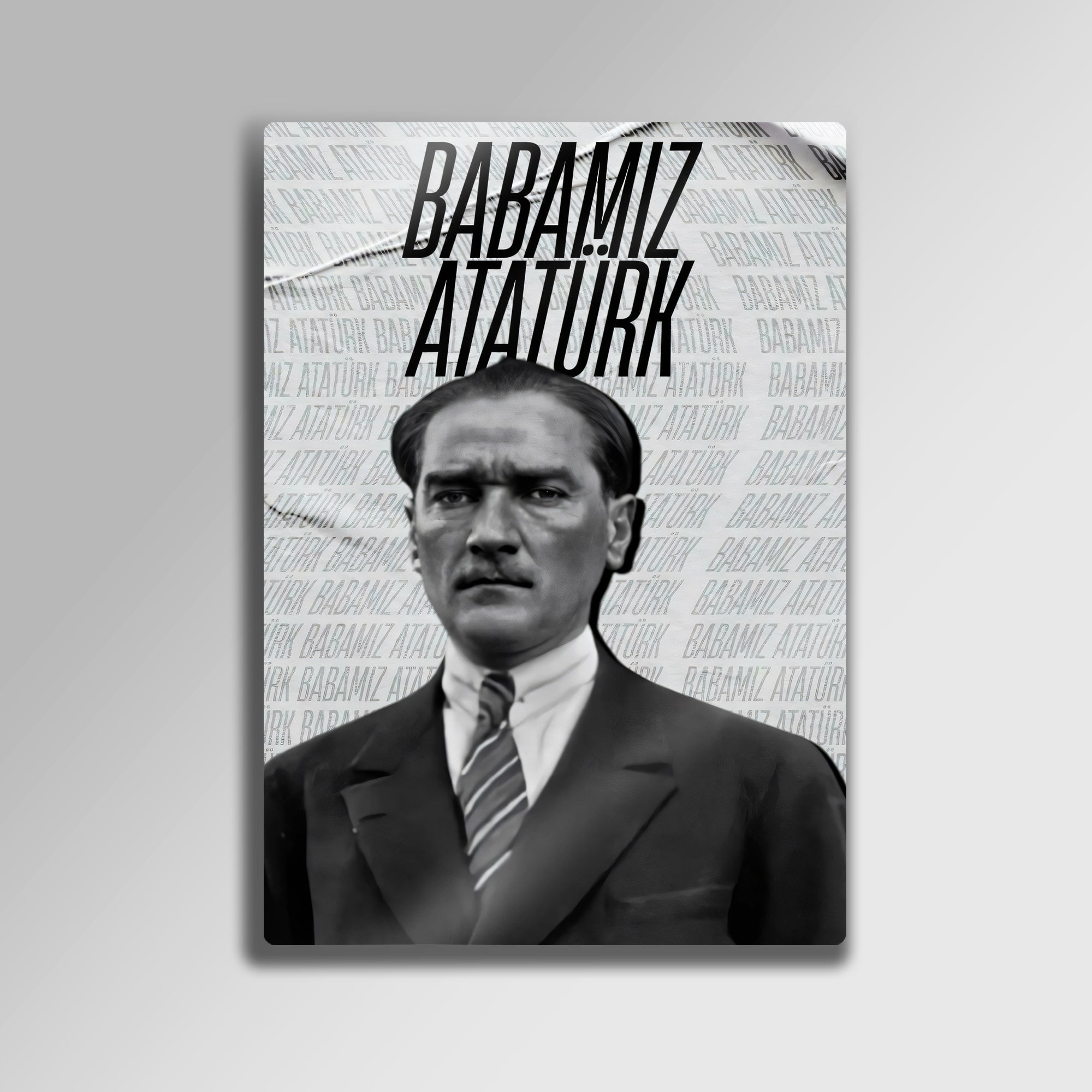 Babamız Atatürk Tablosu Modern Tasarım - Metal Tablo