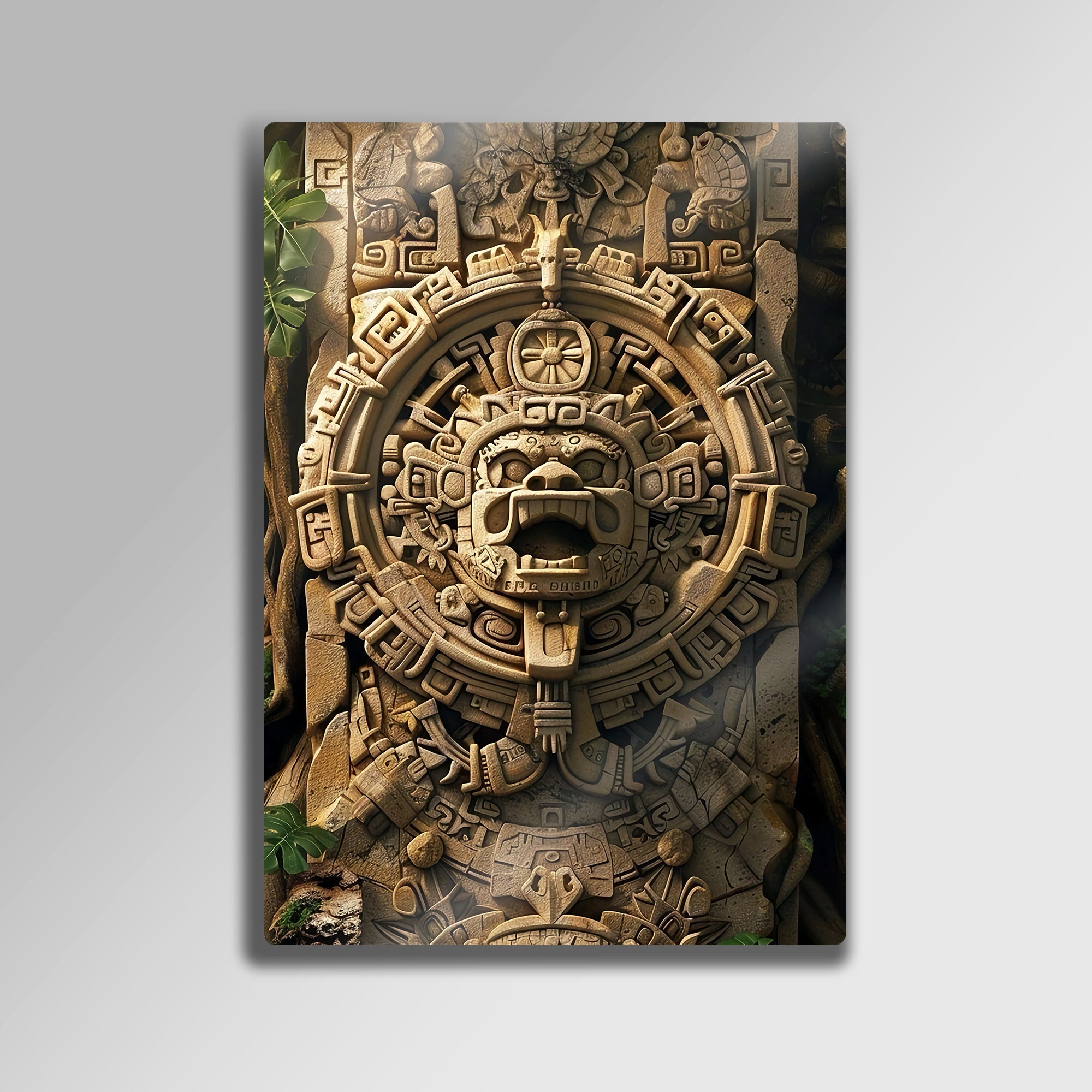 Maya Takvimi Tablosu Antik Medeniyet Sembol - Metal Tablo