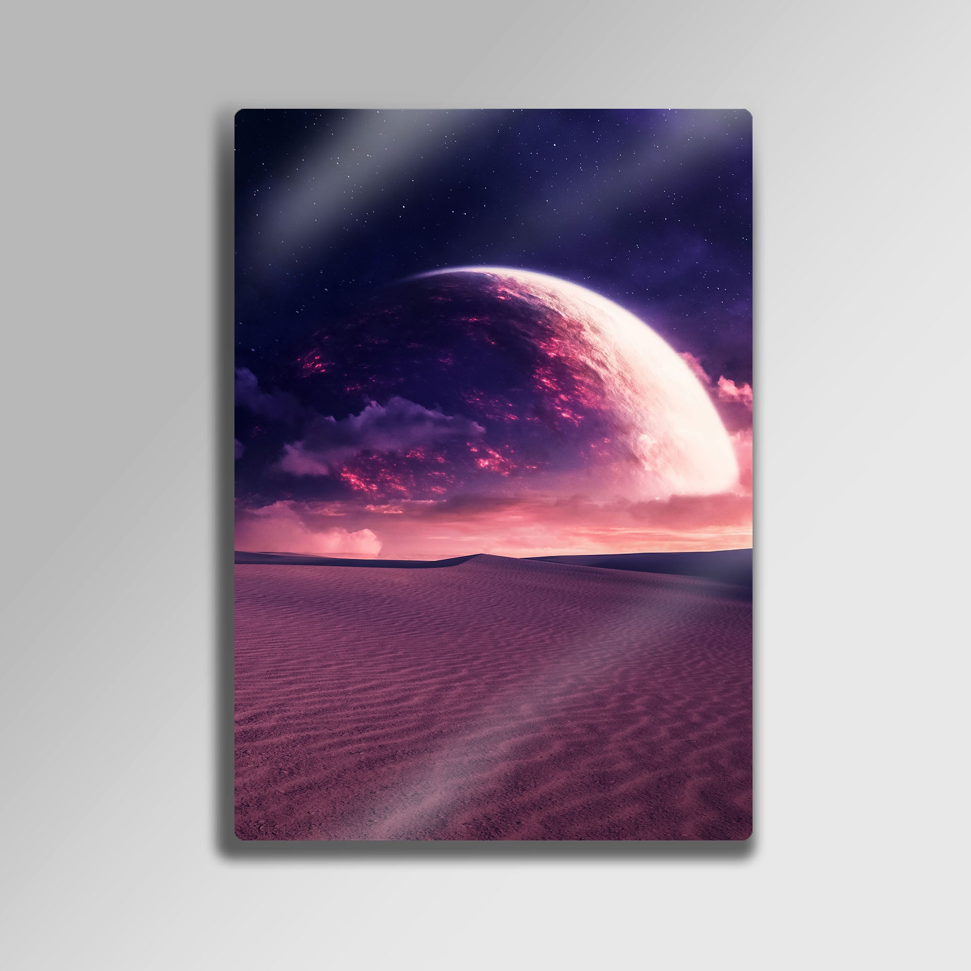 Pembe Çöl ve Gezegen - Metal Tablo