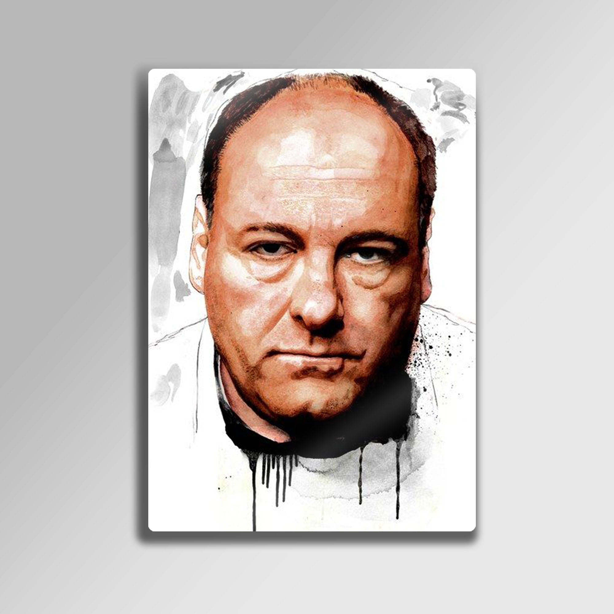 The Sopranos Tony Soprano Suluboya Portre - Metal Tablo