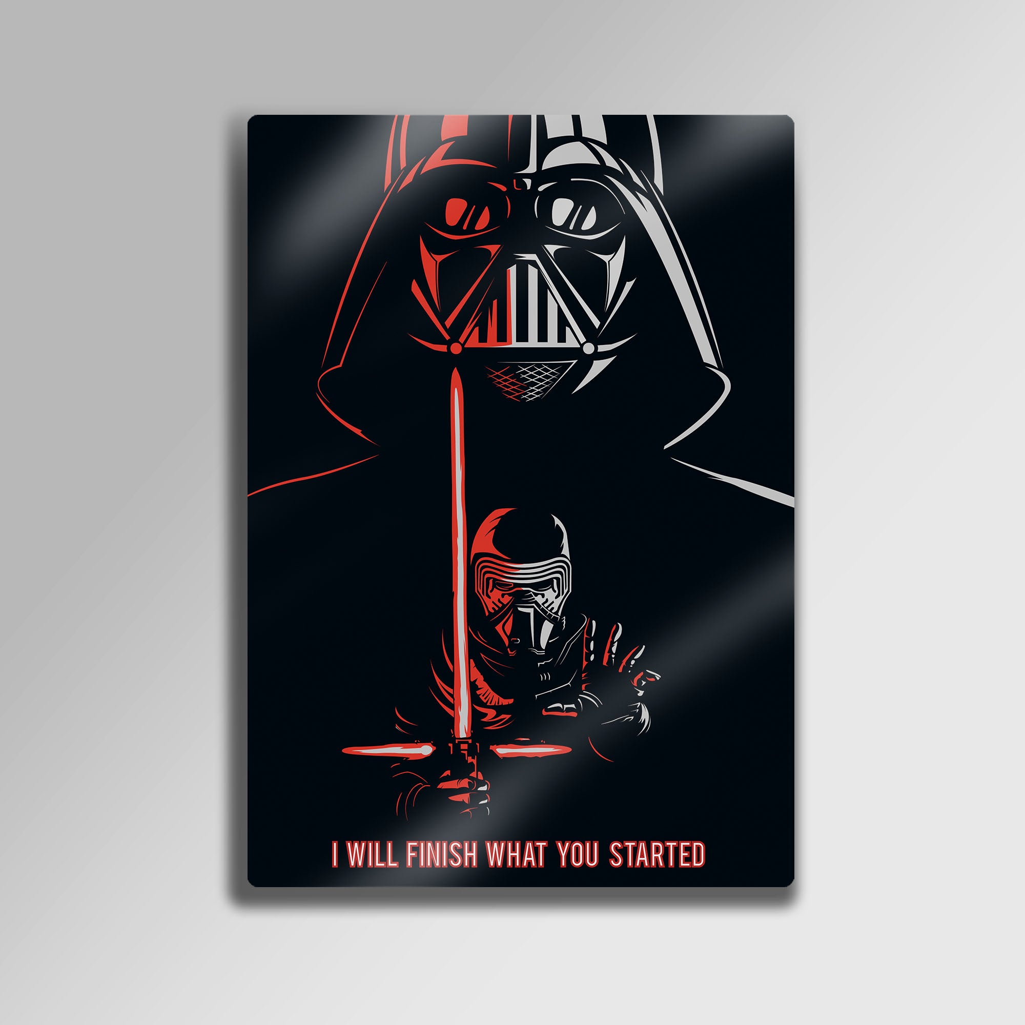 Star Wars Darth Vader ve Kylo Ren - Metal Tablo