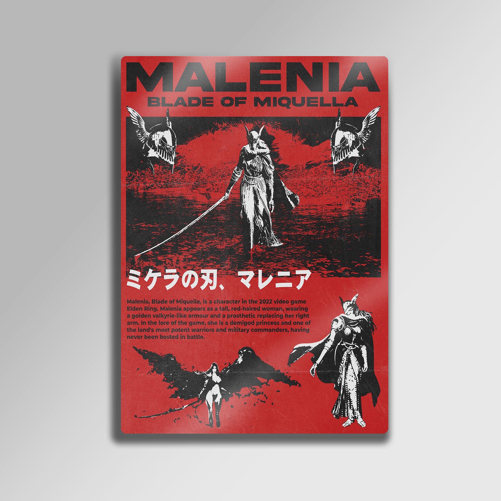 Malenia Elden Ring - Metal Tablo