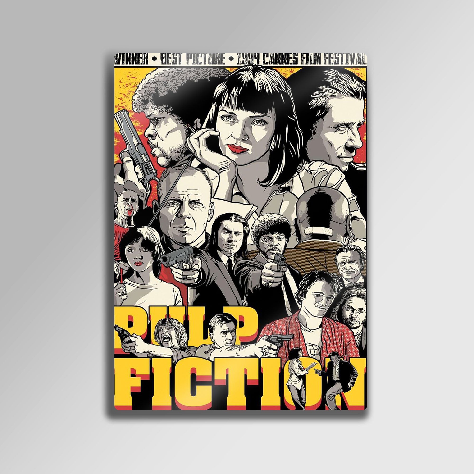 Pulp Fiction Karakterler Kolajı - Metal Tablo