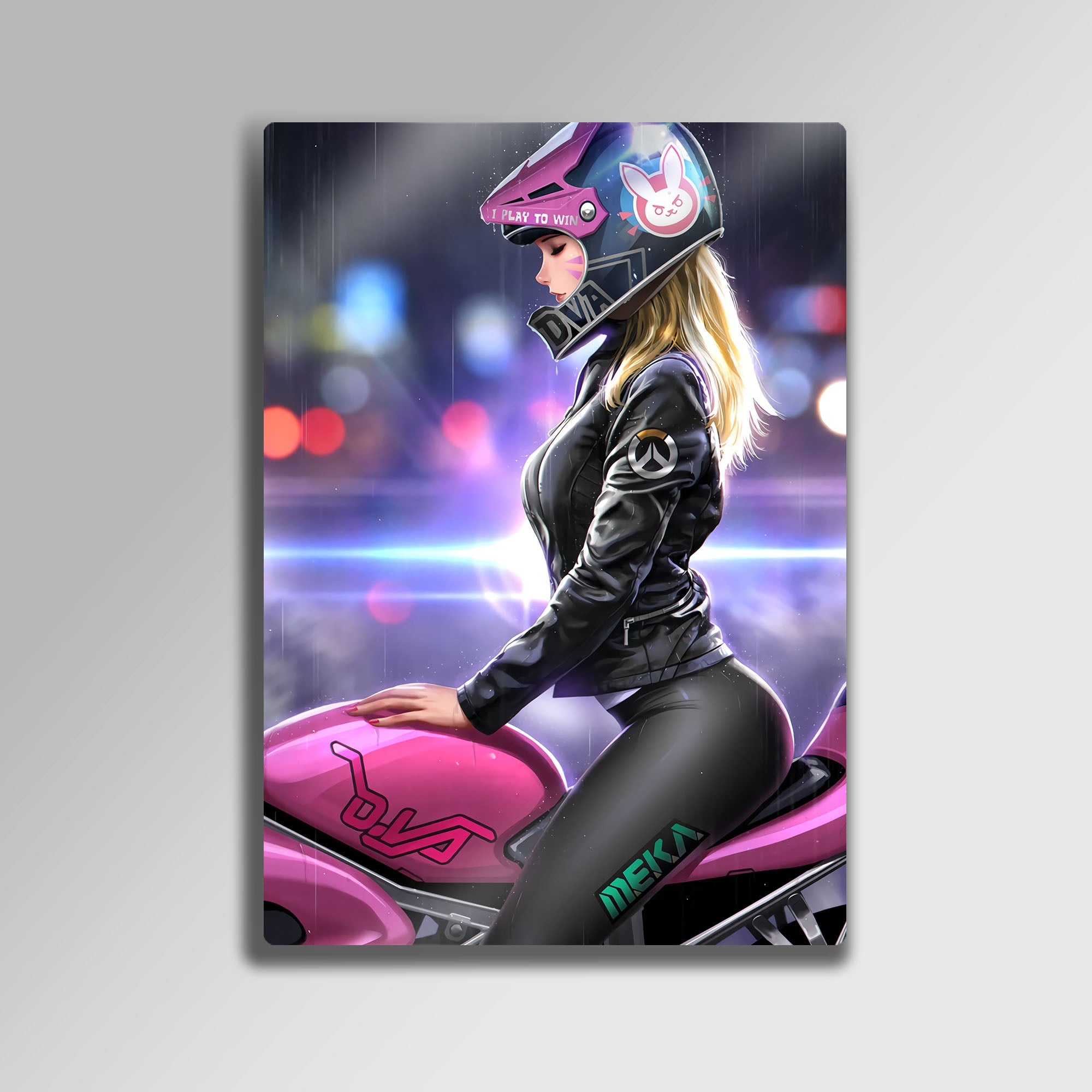 Overwatch Biker D.Va - Metal Tablo