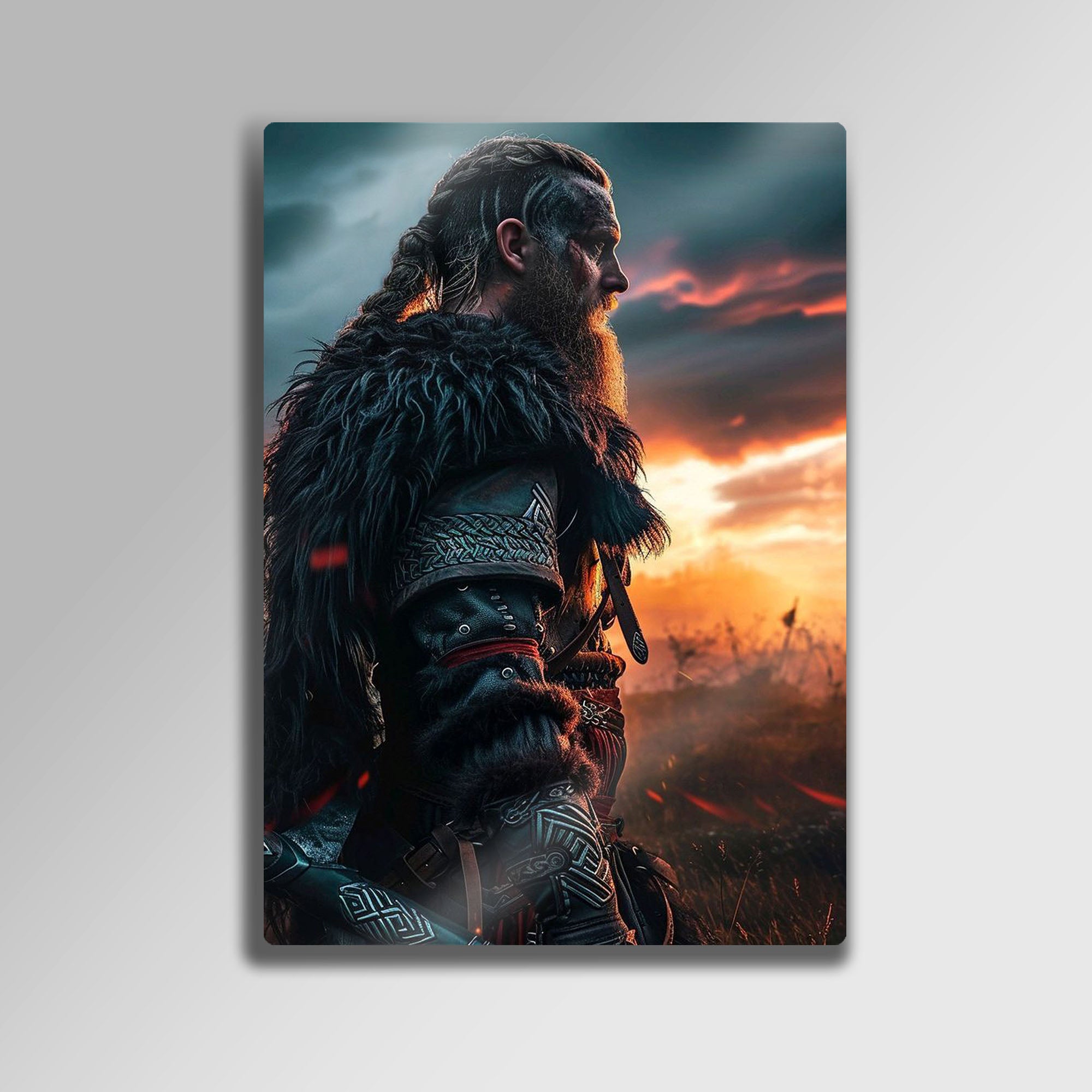 Ragnar Lodbrok Vikings - Metal Tablo