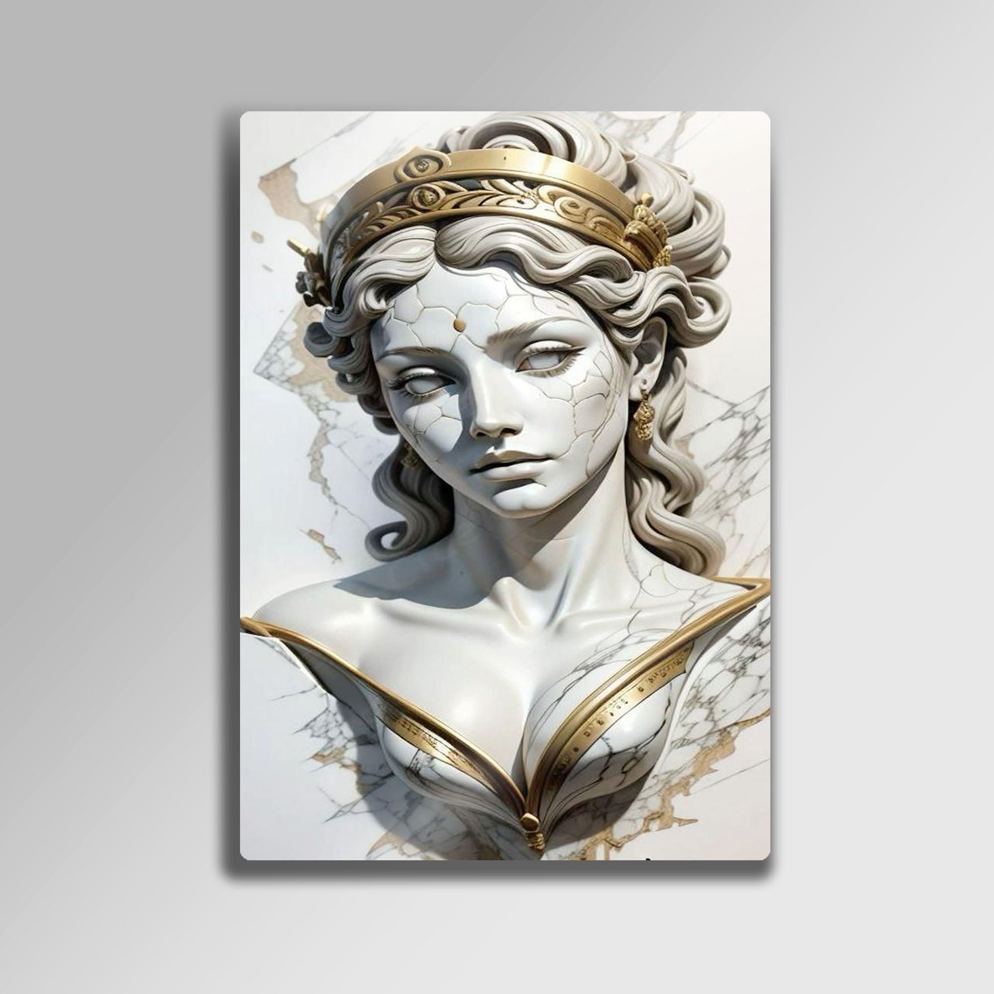 Mermer Tanrıça Heykeli - Metal Tablo