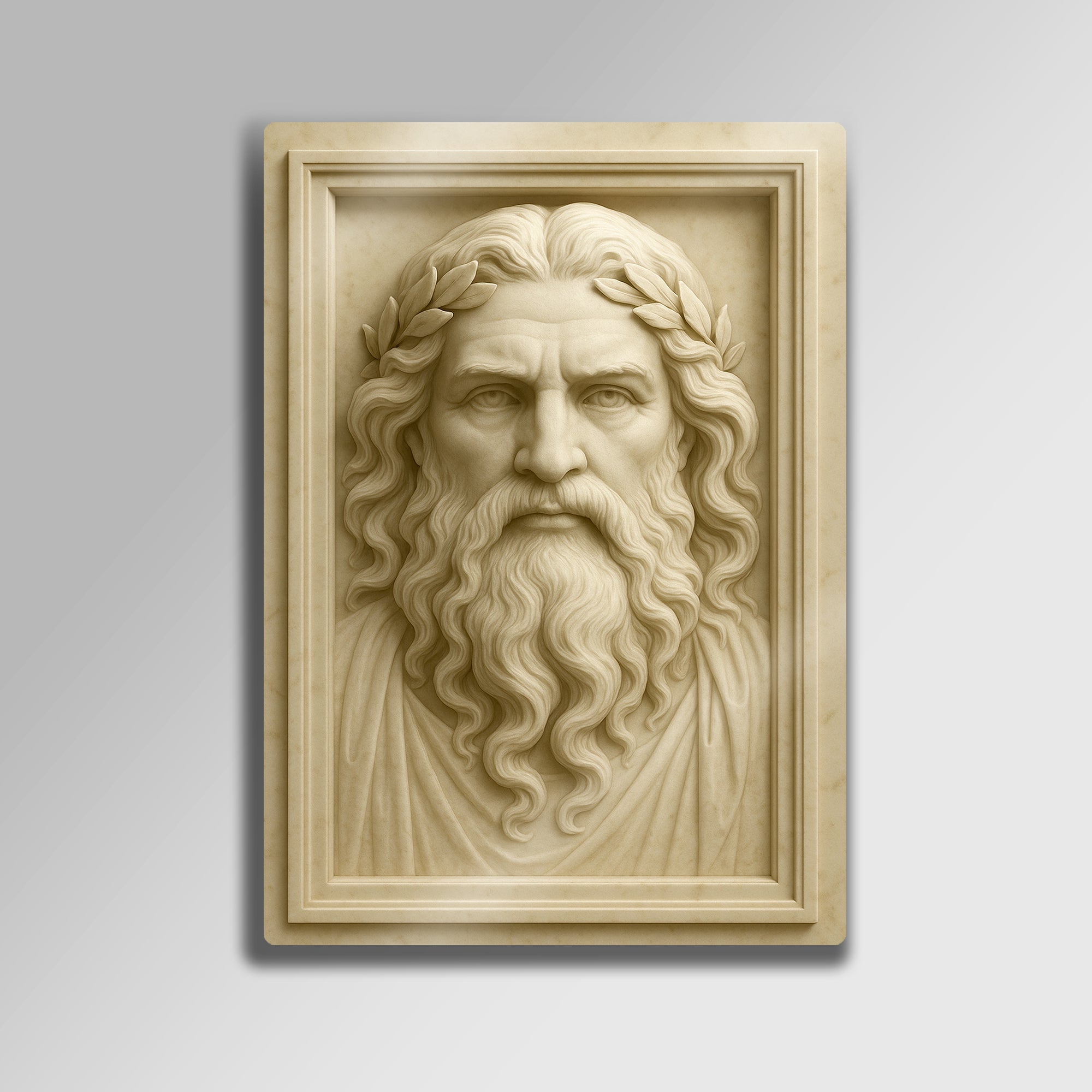 Zeus Tablosu Antik Mitoloji Sanat Eseri - Metal Tablo