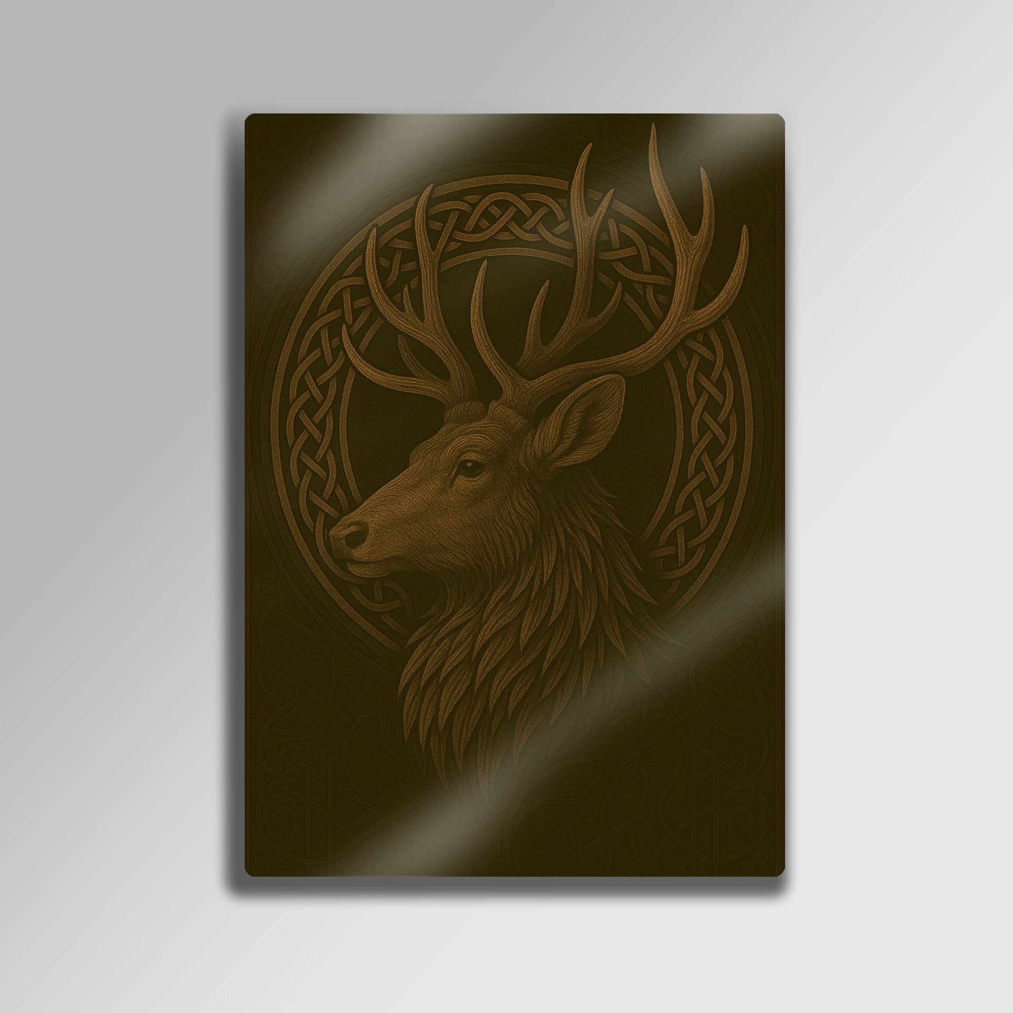 Kelt Desenli Geyik - Metal Tablo