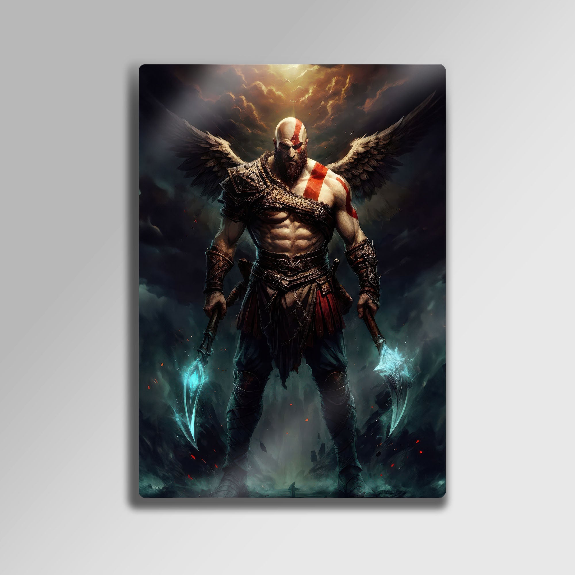 God of War Kratos - Metal Tablo