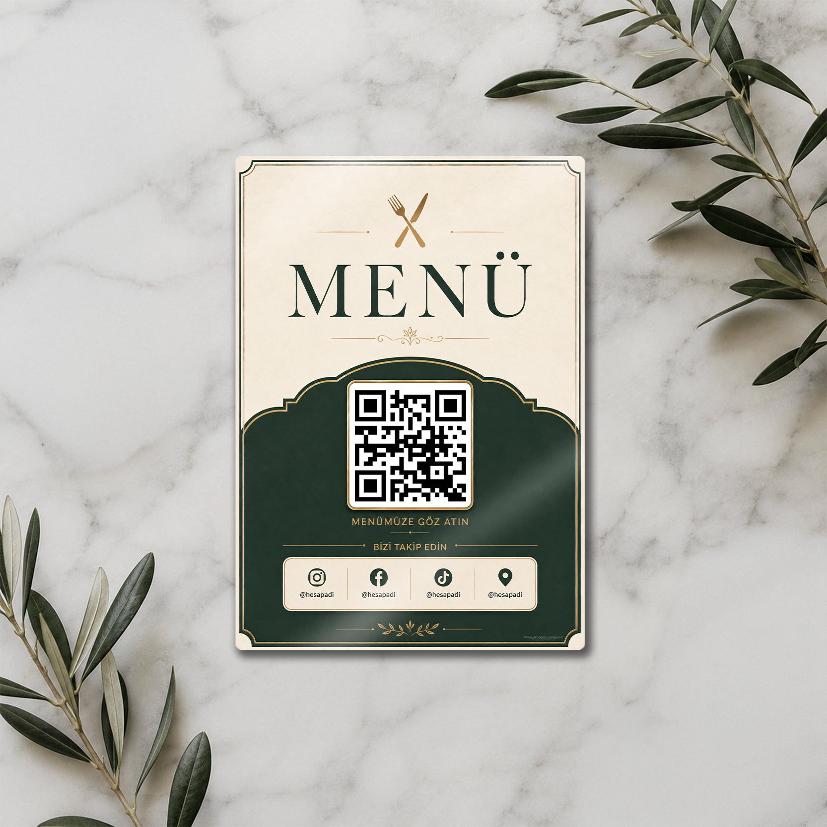 Kişiye Özel QR Menü Levhası – Kafe ve Restoran Dijital Menü Levhası