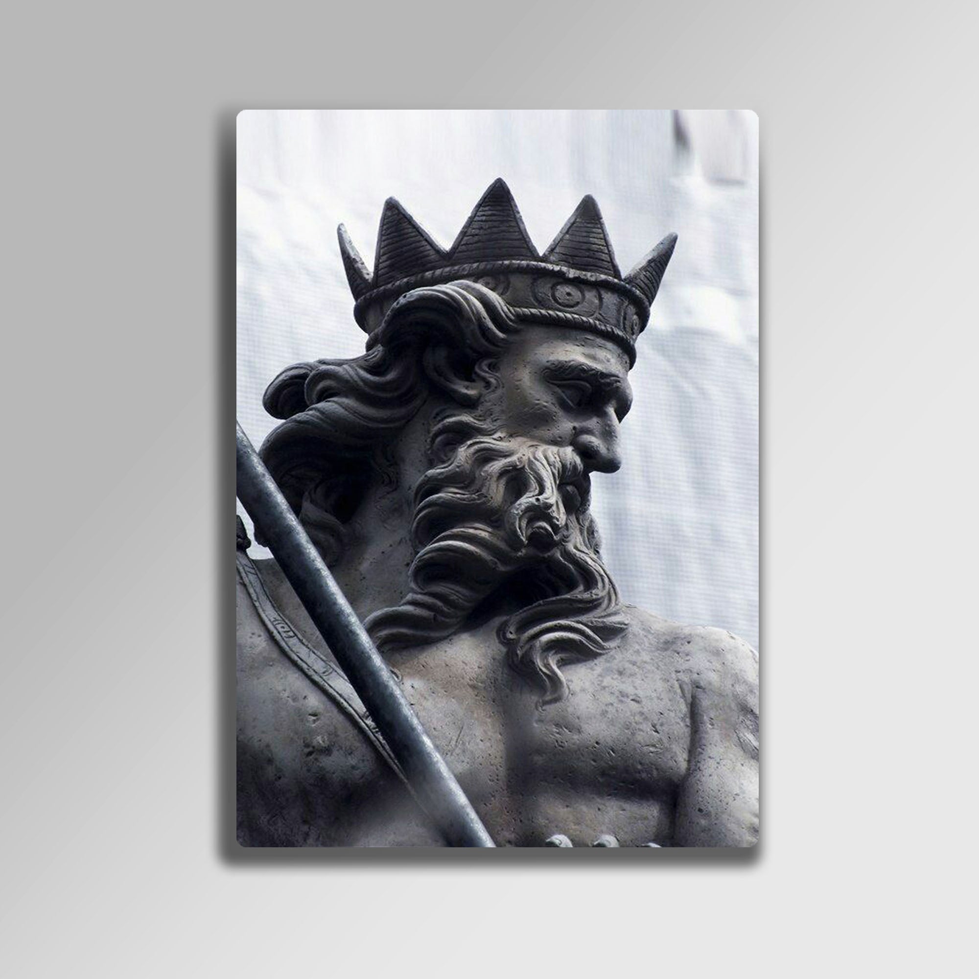 Poseidon Heykeli - Metal Tablo