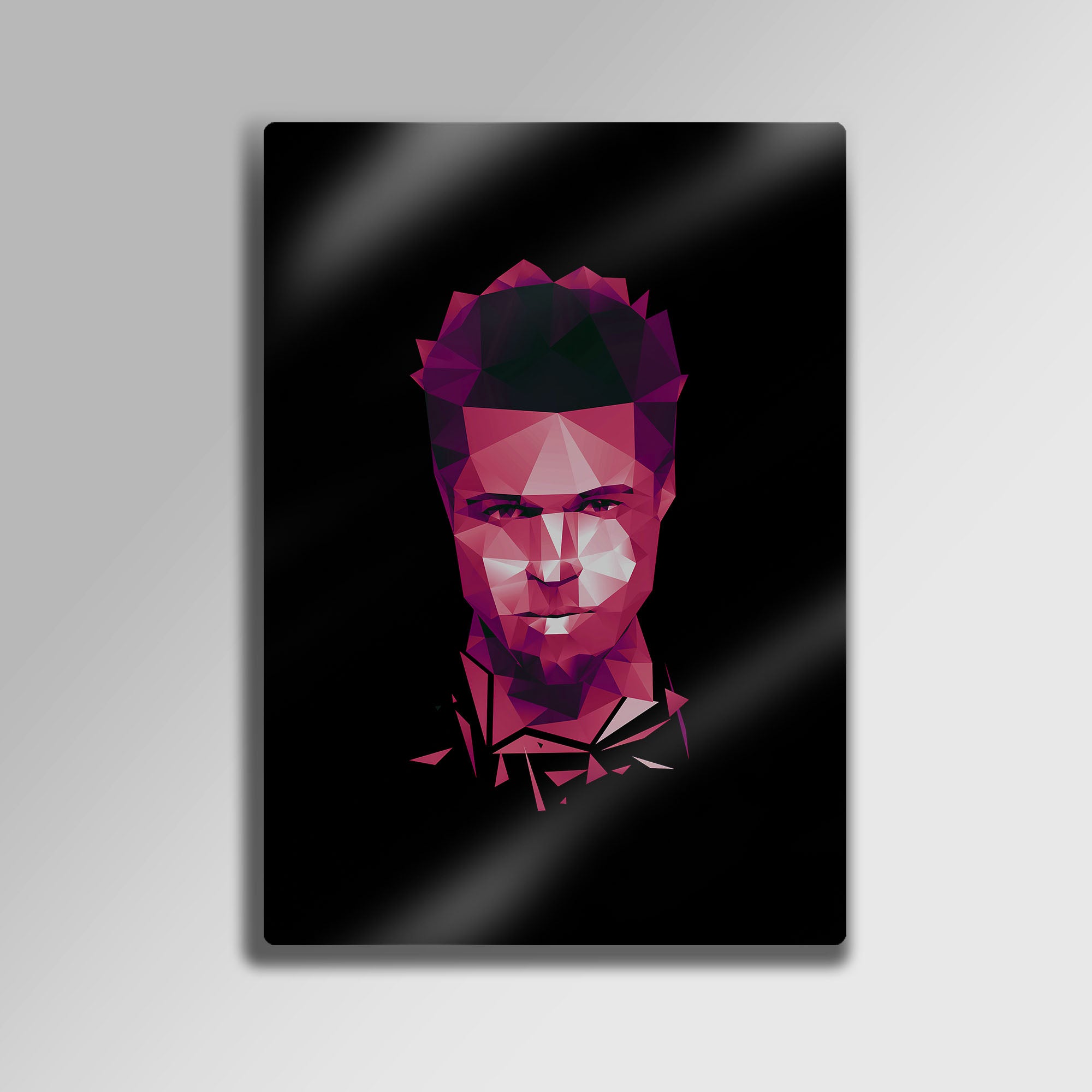 Fight Club Tyler Durden Poligonal - Metal Tablo