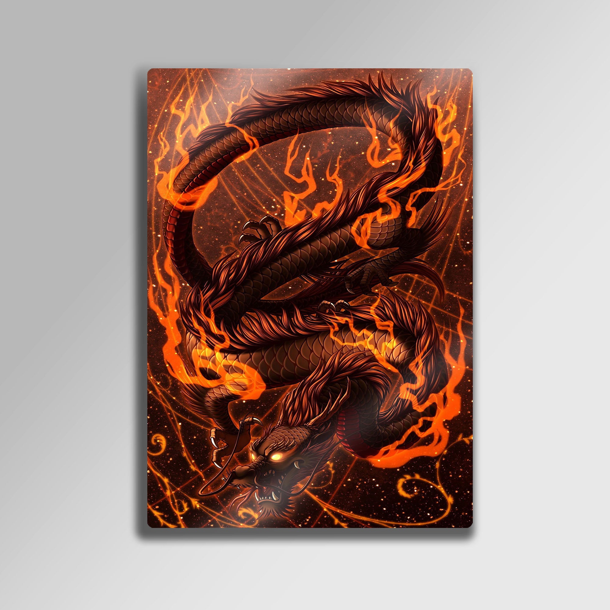 Ateş Ejderhası - Metal Tablo