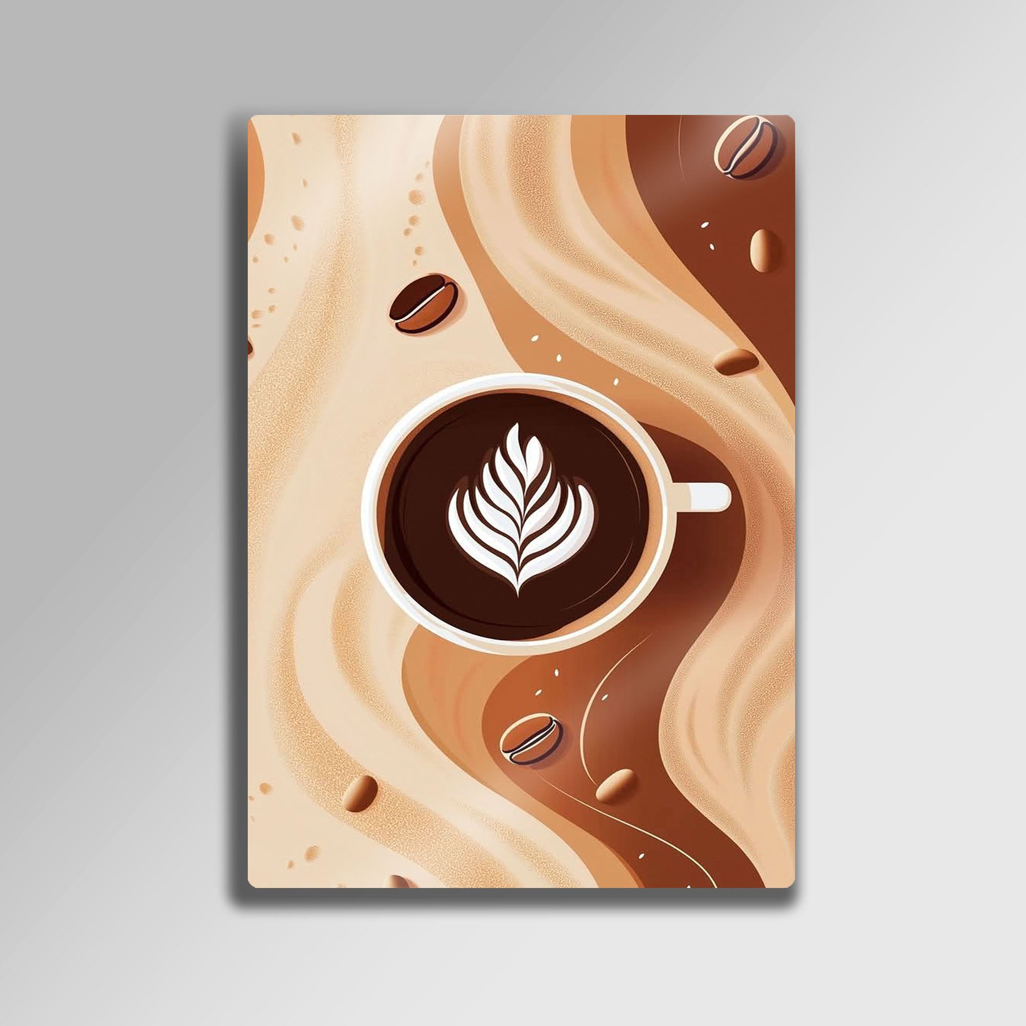 Modern Latte Art - Metal Tablo