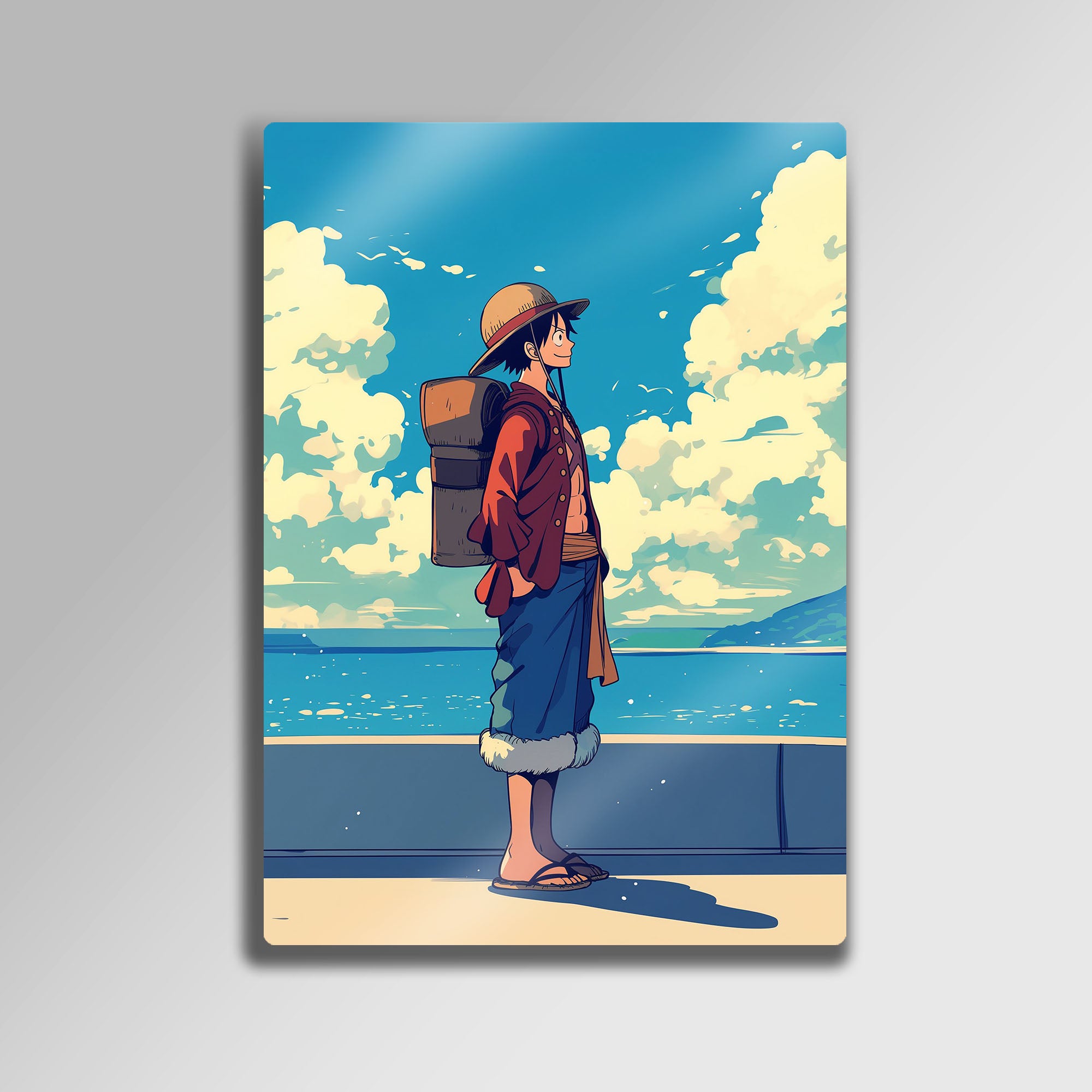 One Piece Monkey D. Luffy - Metal Tablo