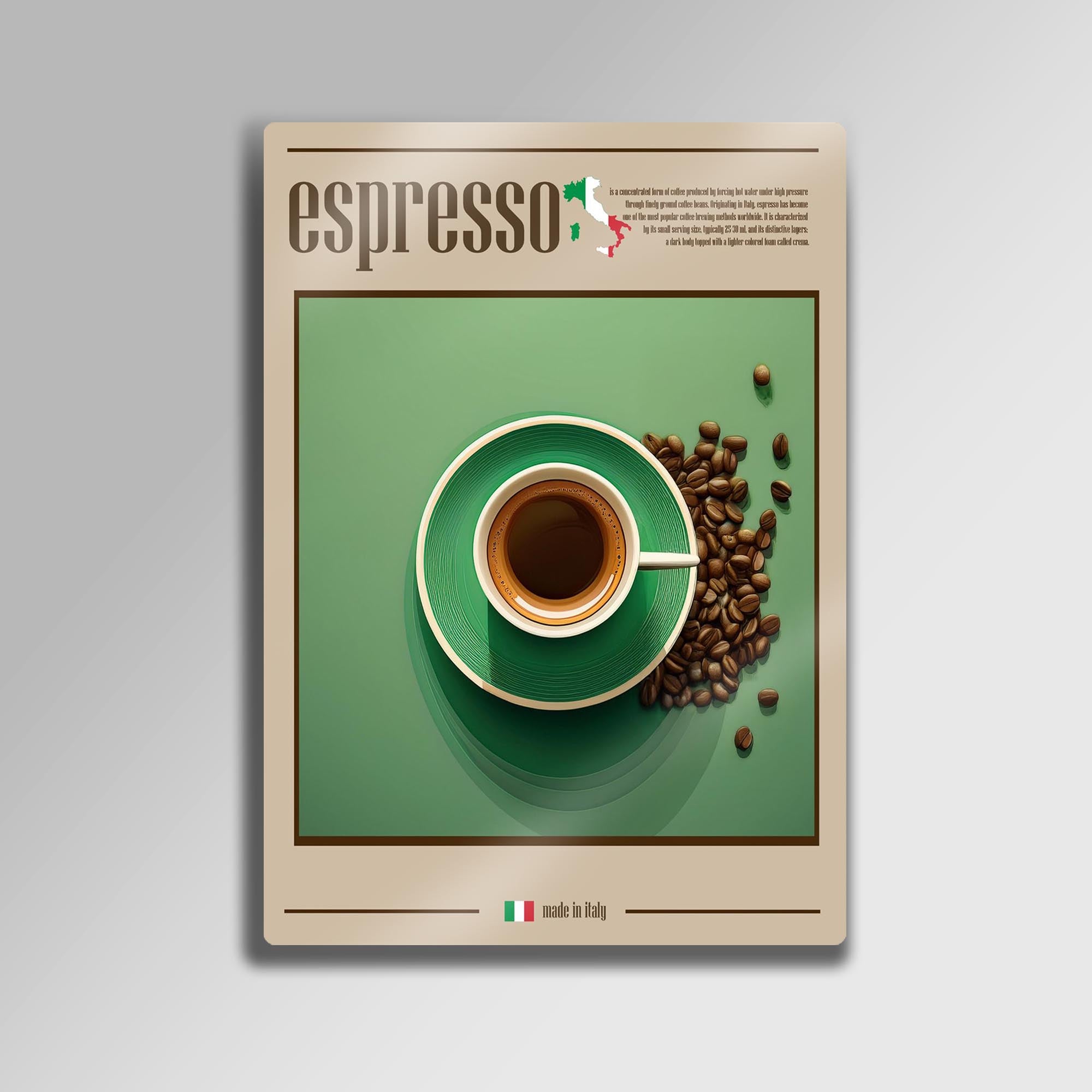 Espresso "Made in Italy" - Metal Tablo