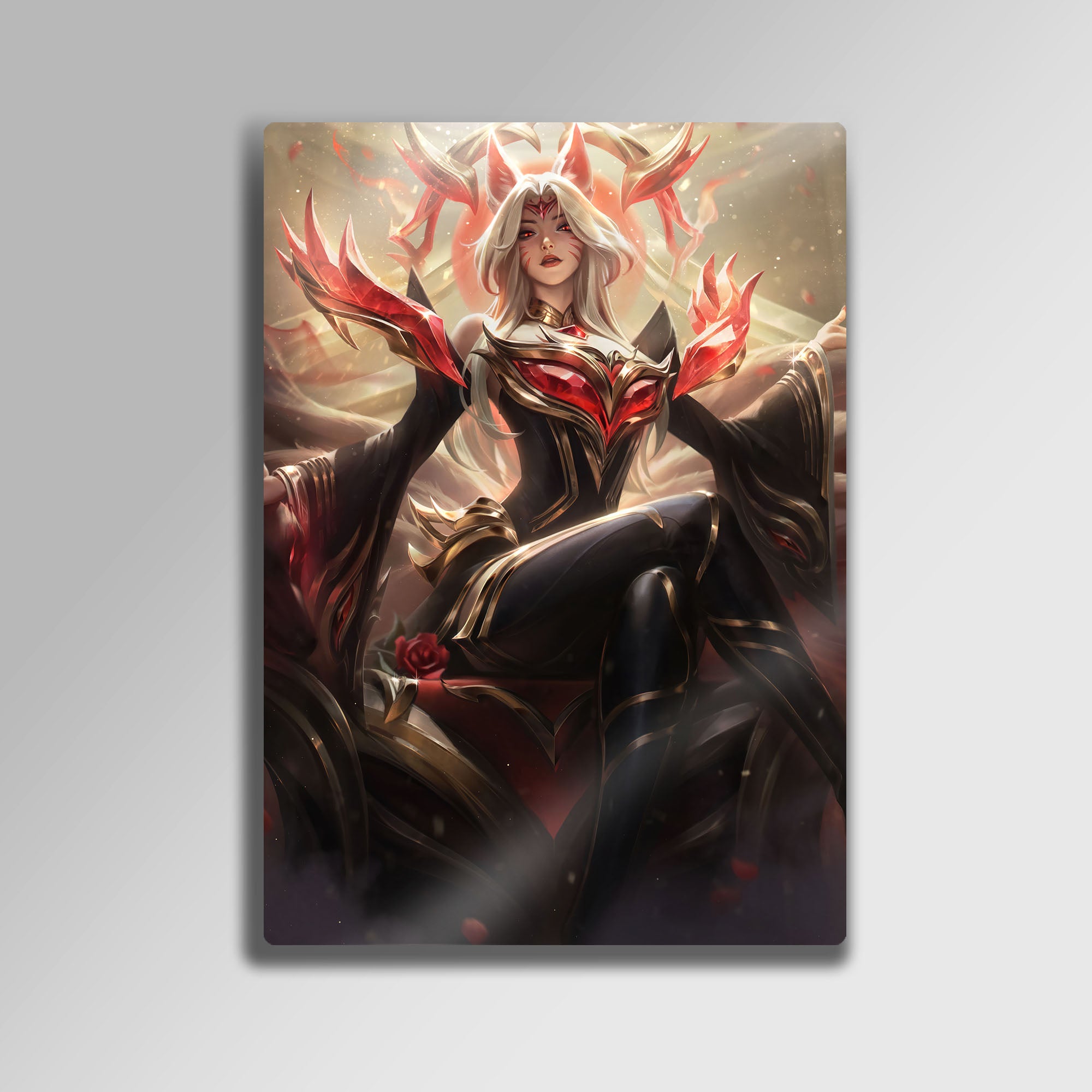 Ölümsüz Efsane Ahri - Metal Tablo