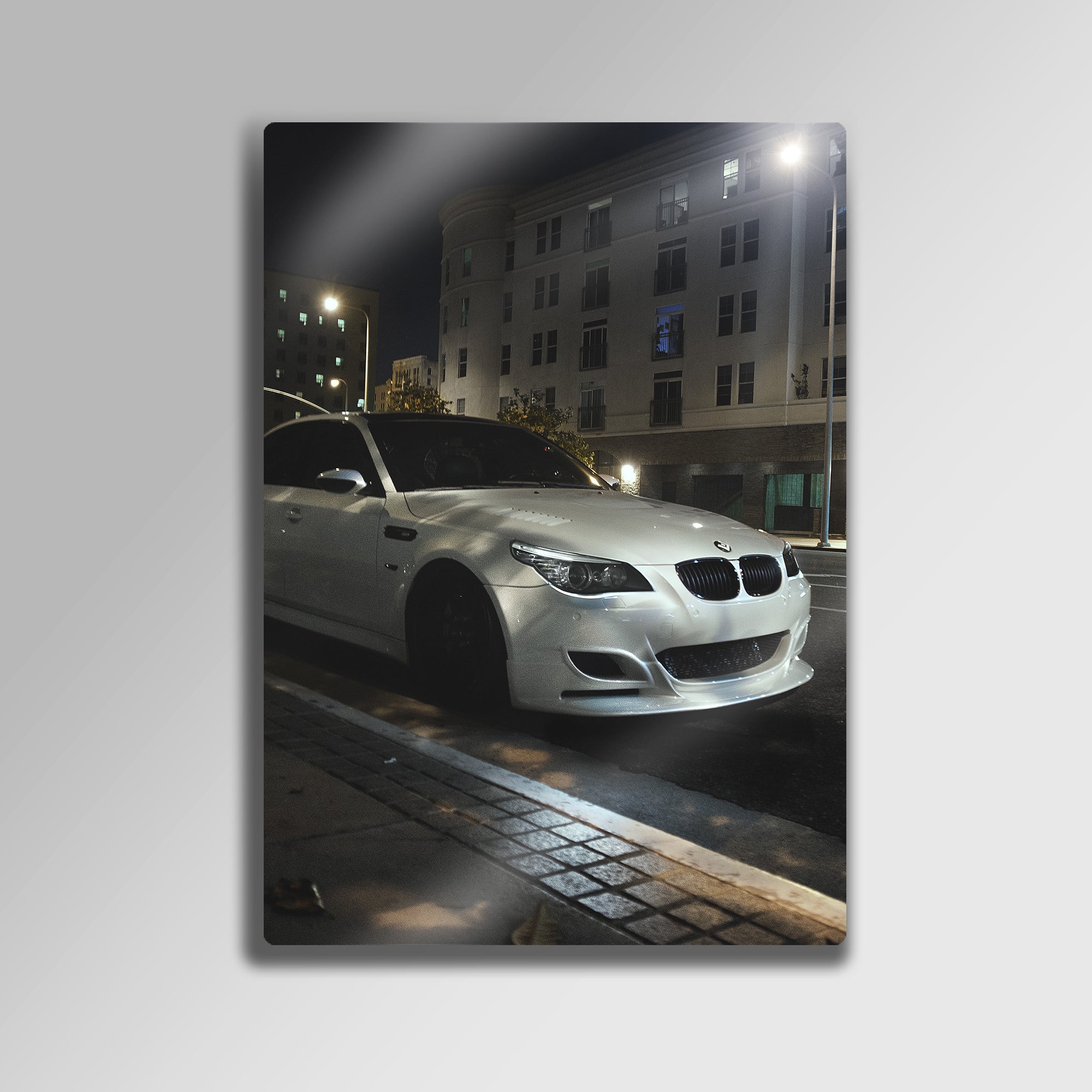 BMW e60 Beyaz - Metal Tablo